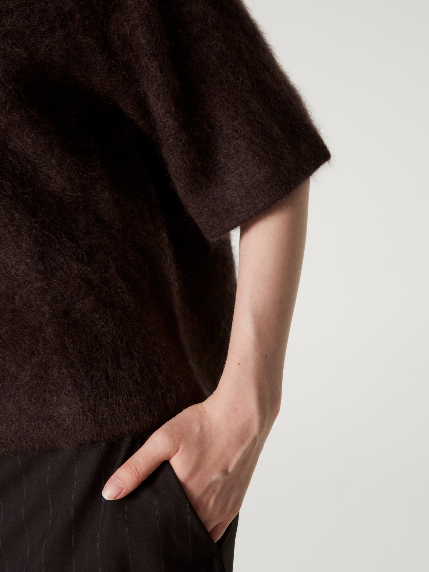 pull jenna - Cachemire brossé - brownie