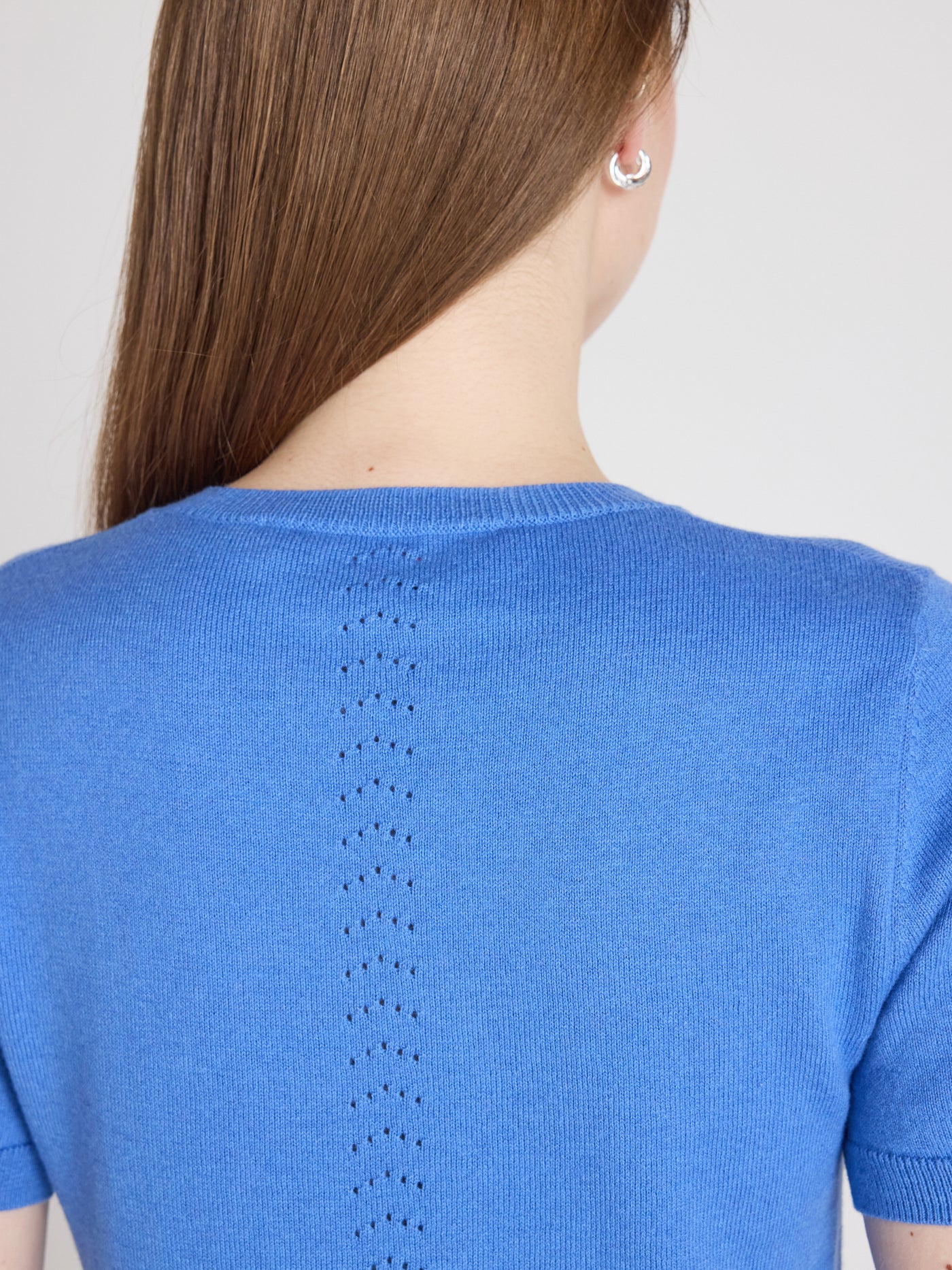 amelia - Pull coton cachemire - baby blue