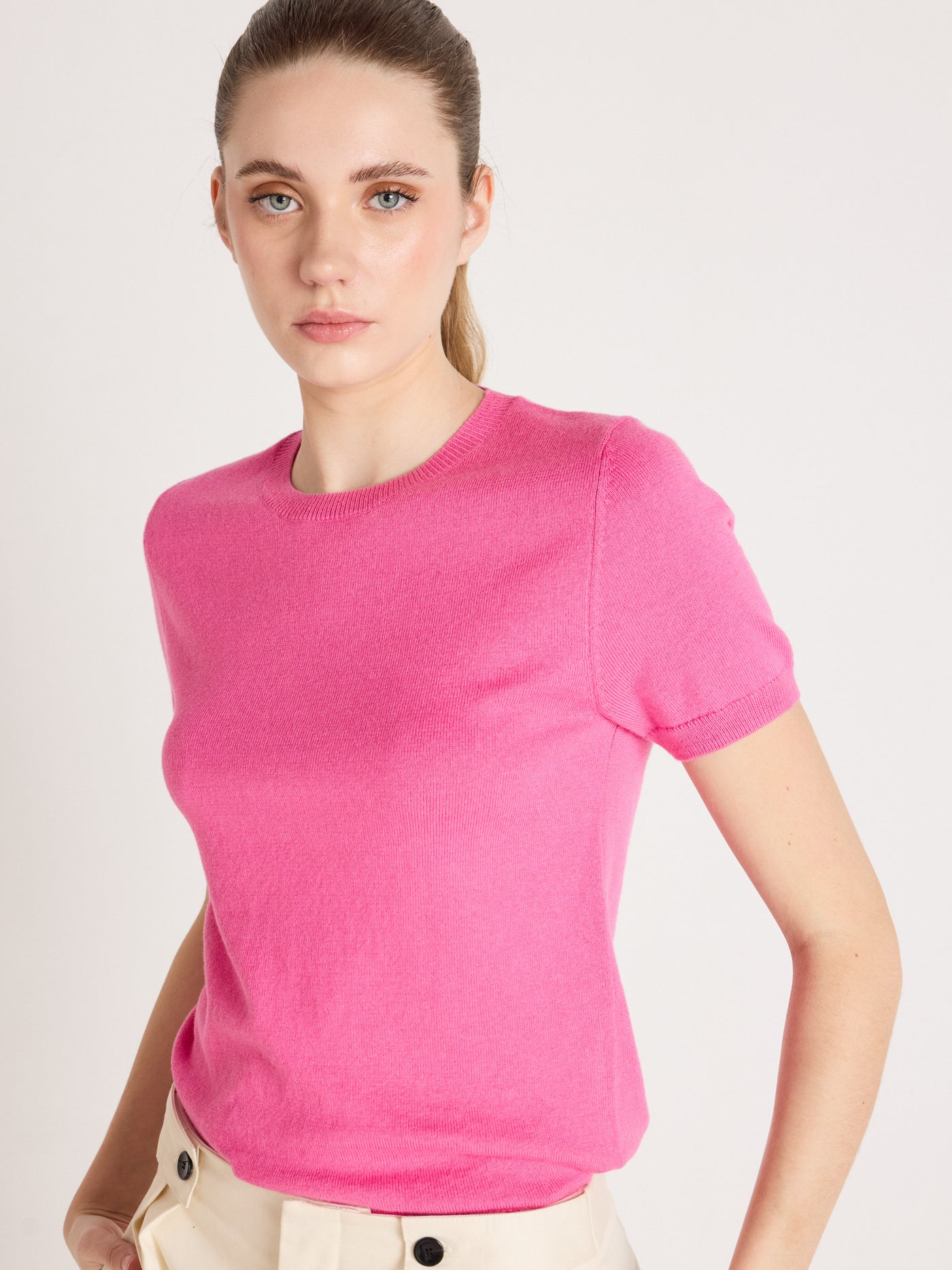 amelia - Maglione di cotone e cashmere - flamingo pink