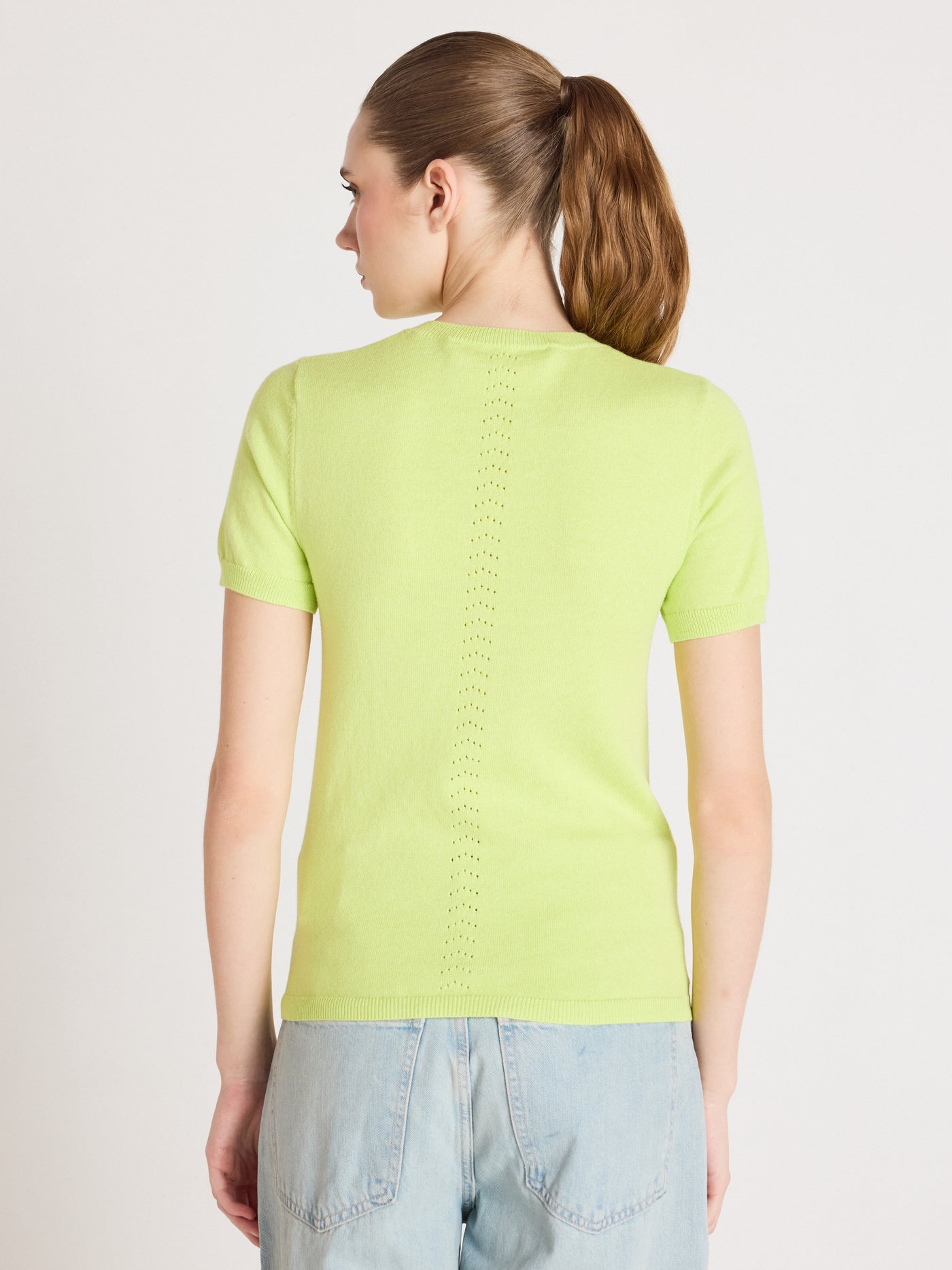 amelia - Cotton cashmere sweater - lime