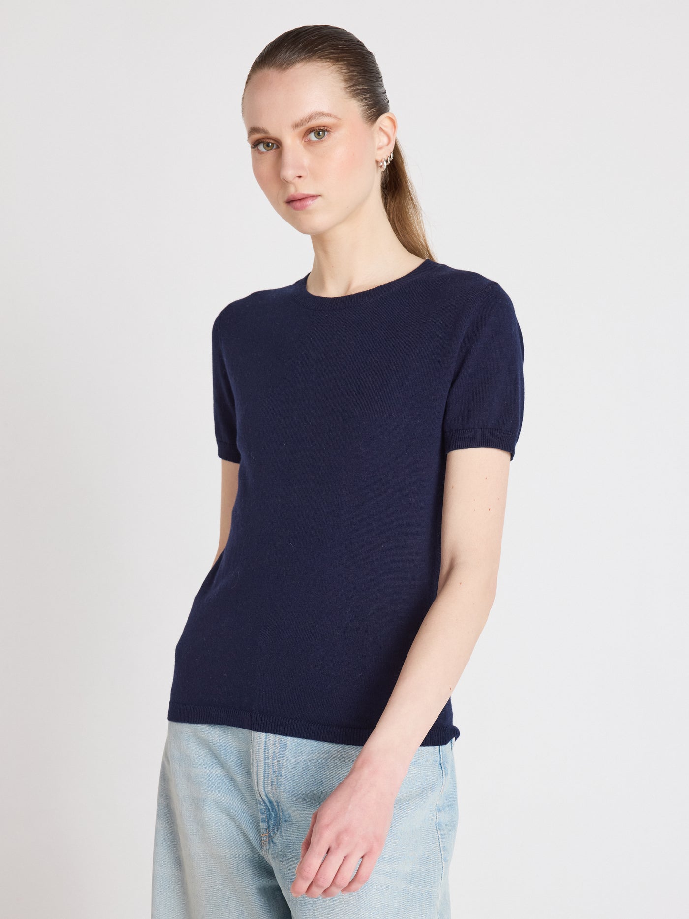 amelia - Cotton cashmere sweater - navy