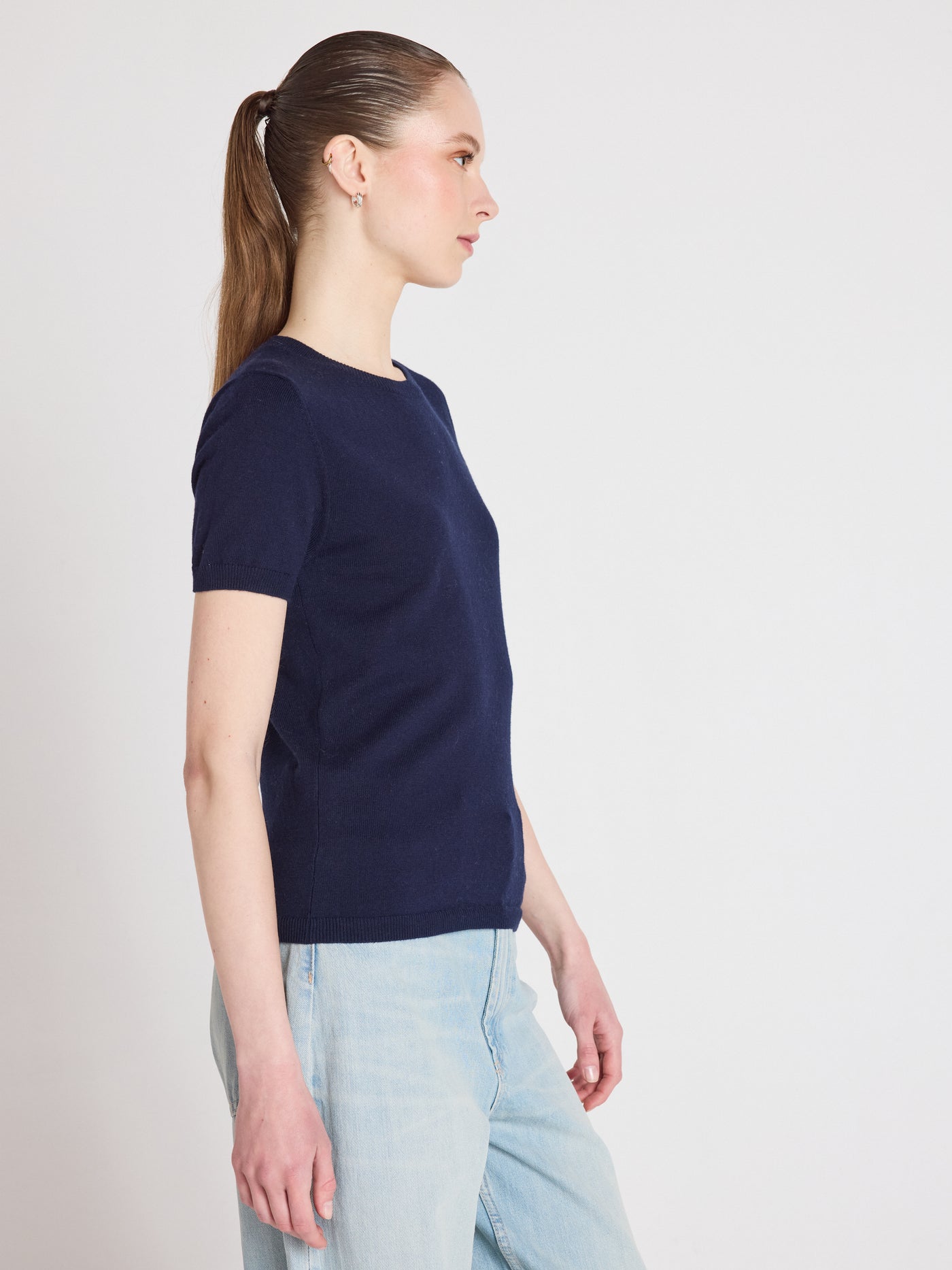 amelia - Cotton cashmere sweater - navy