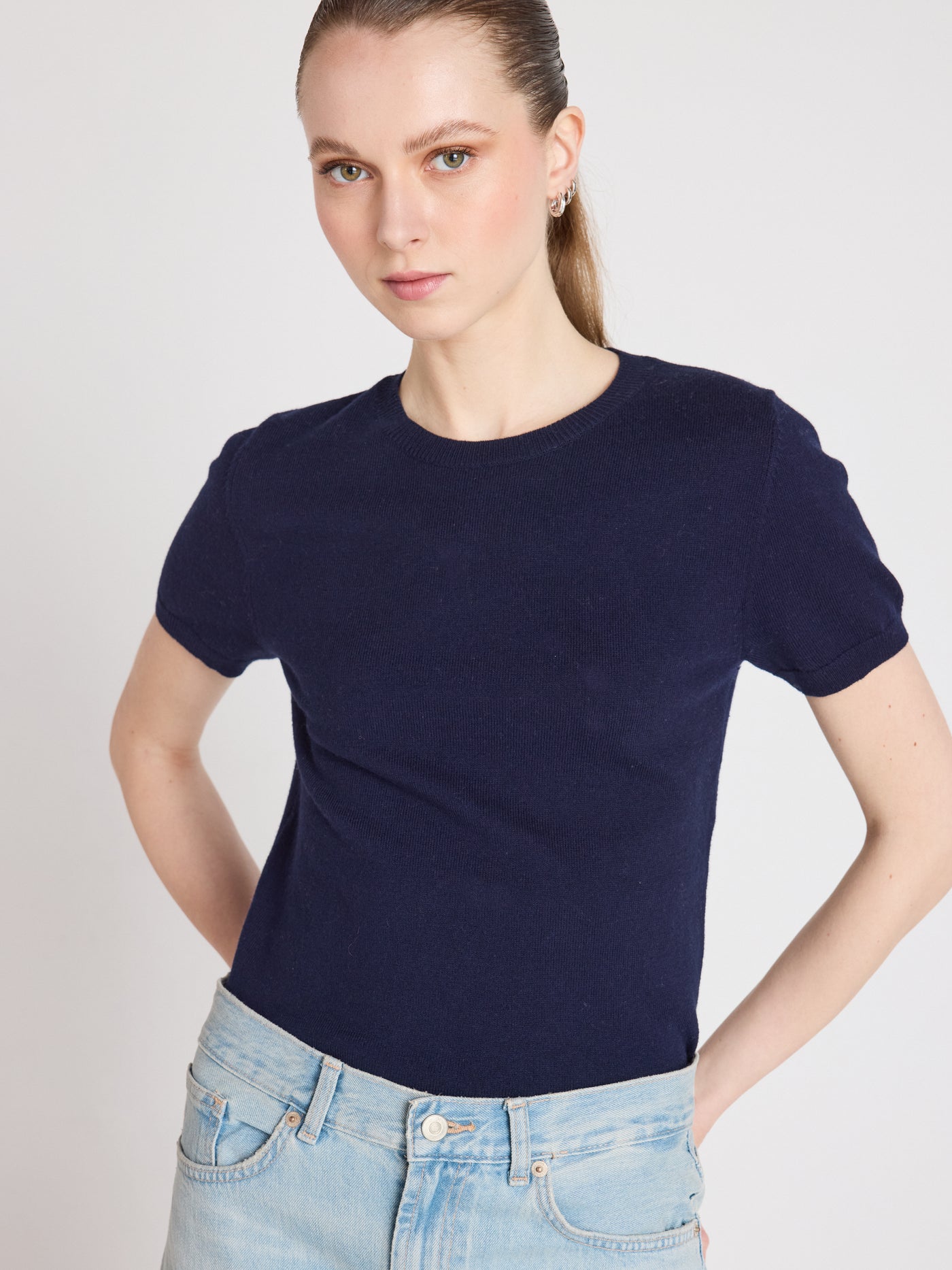 amelia - Cotton cashmere sweater - navy