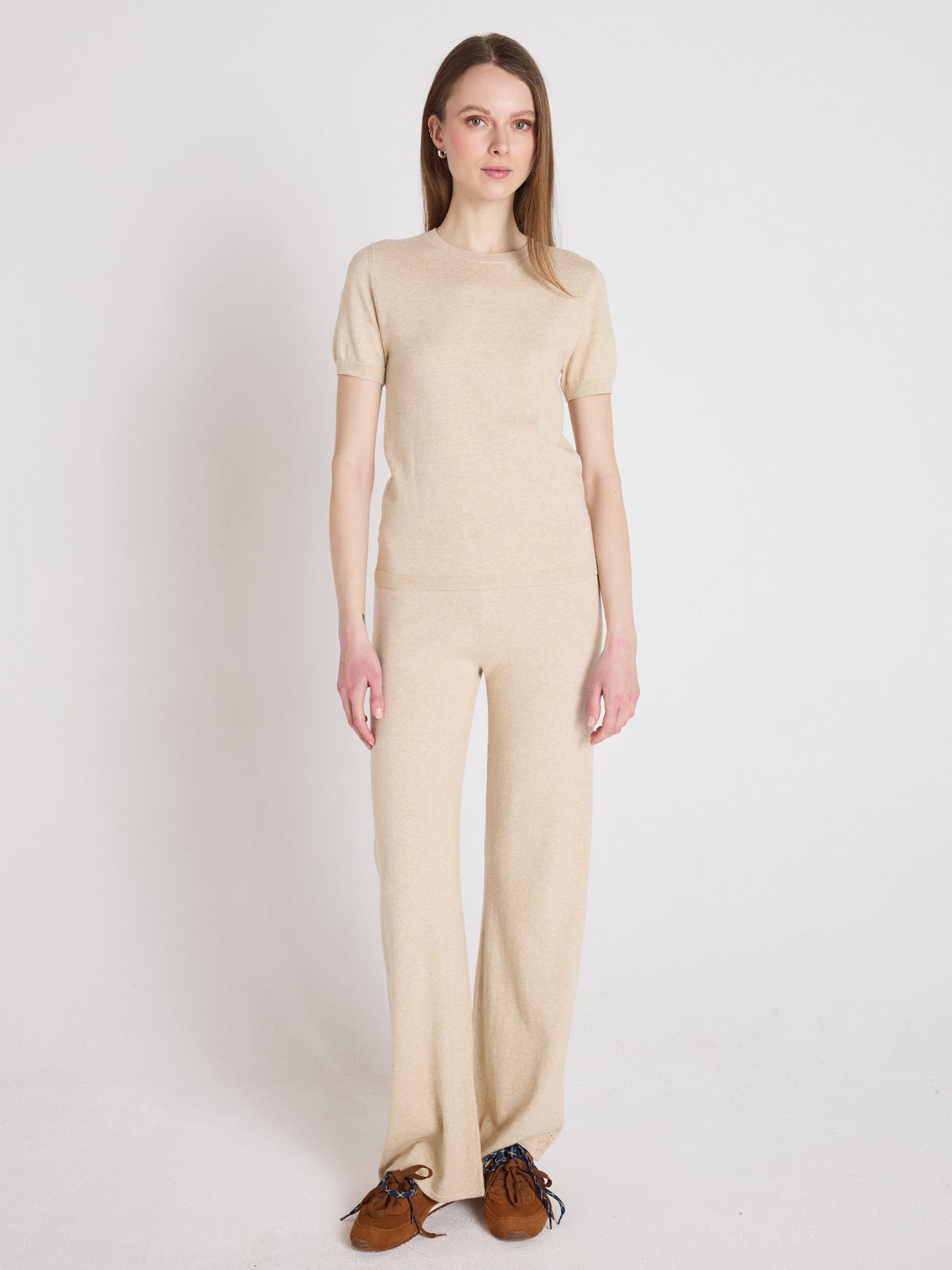 amelia - Cotton cashmere sweater - oat