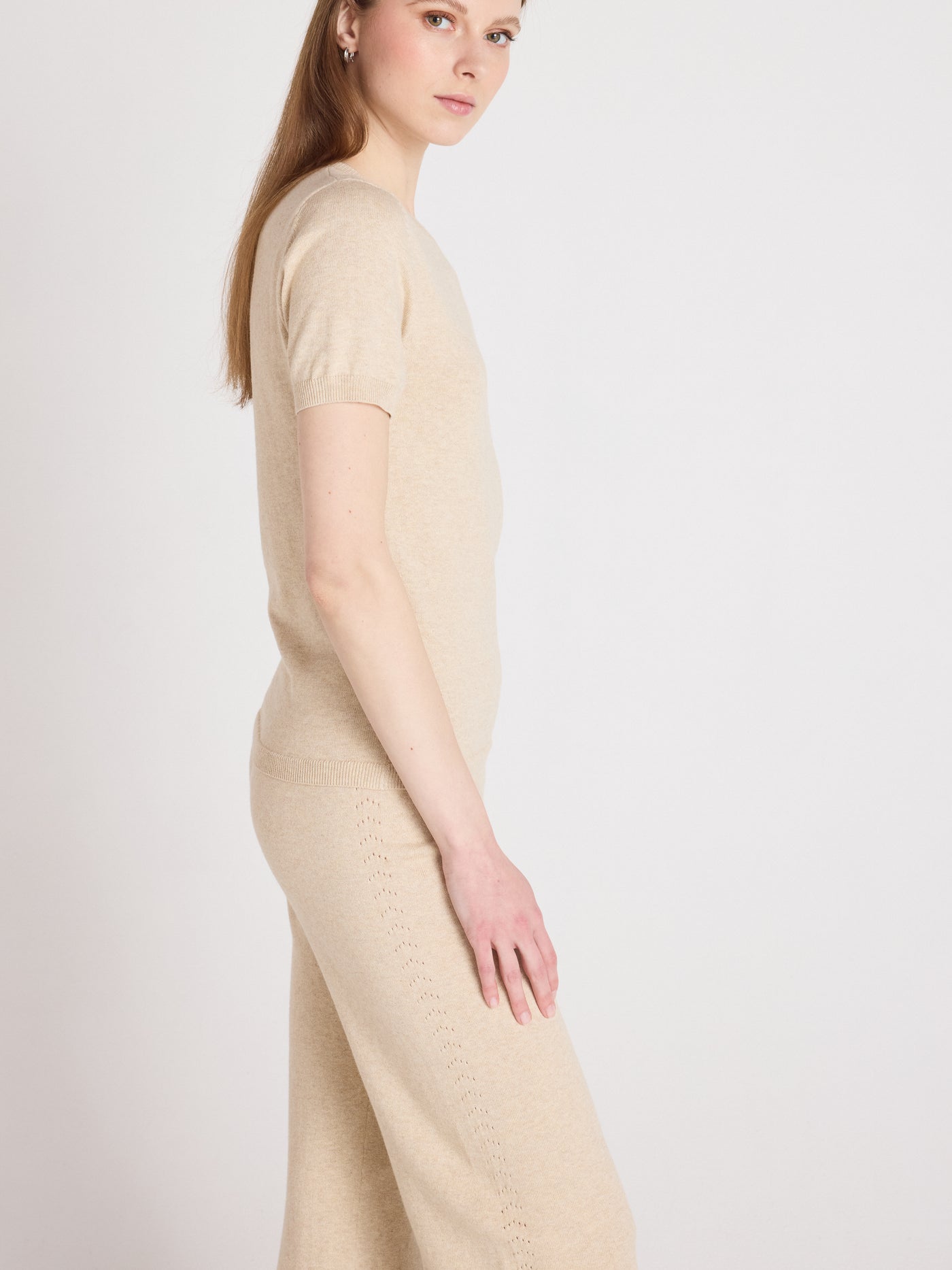 amelia - Cotton cashmere sweater - oat