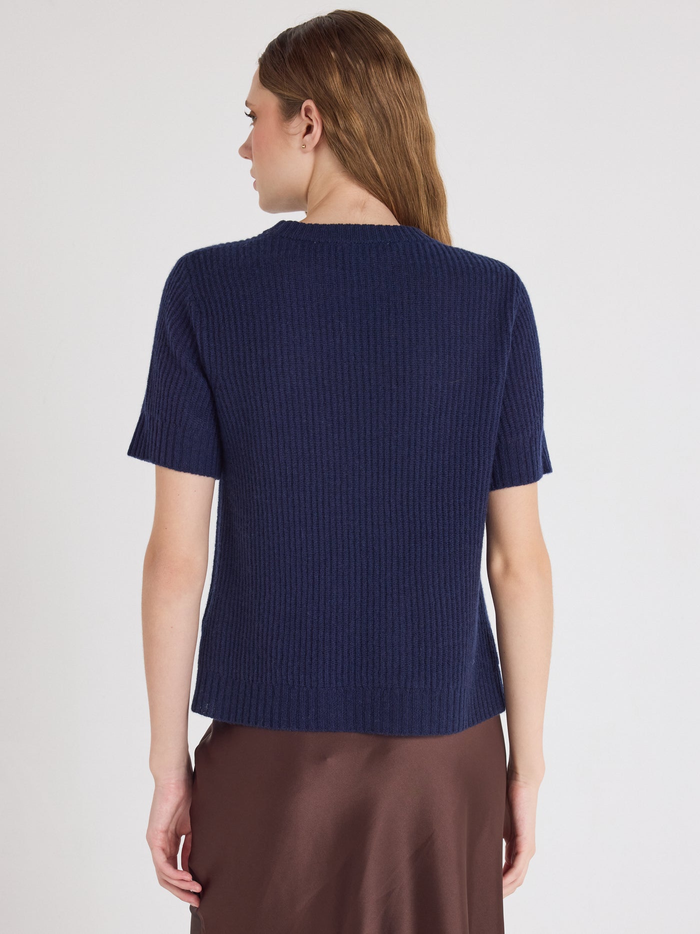 letizia - Pull col rond en cachemire - navy
