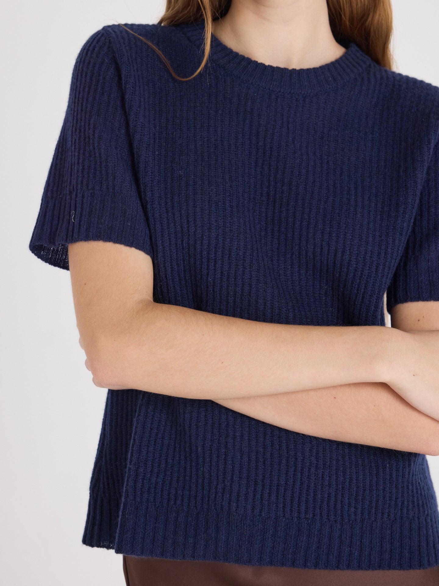 Letizia - Cashmere crew neck sweater - navy