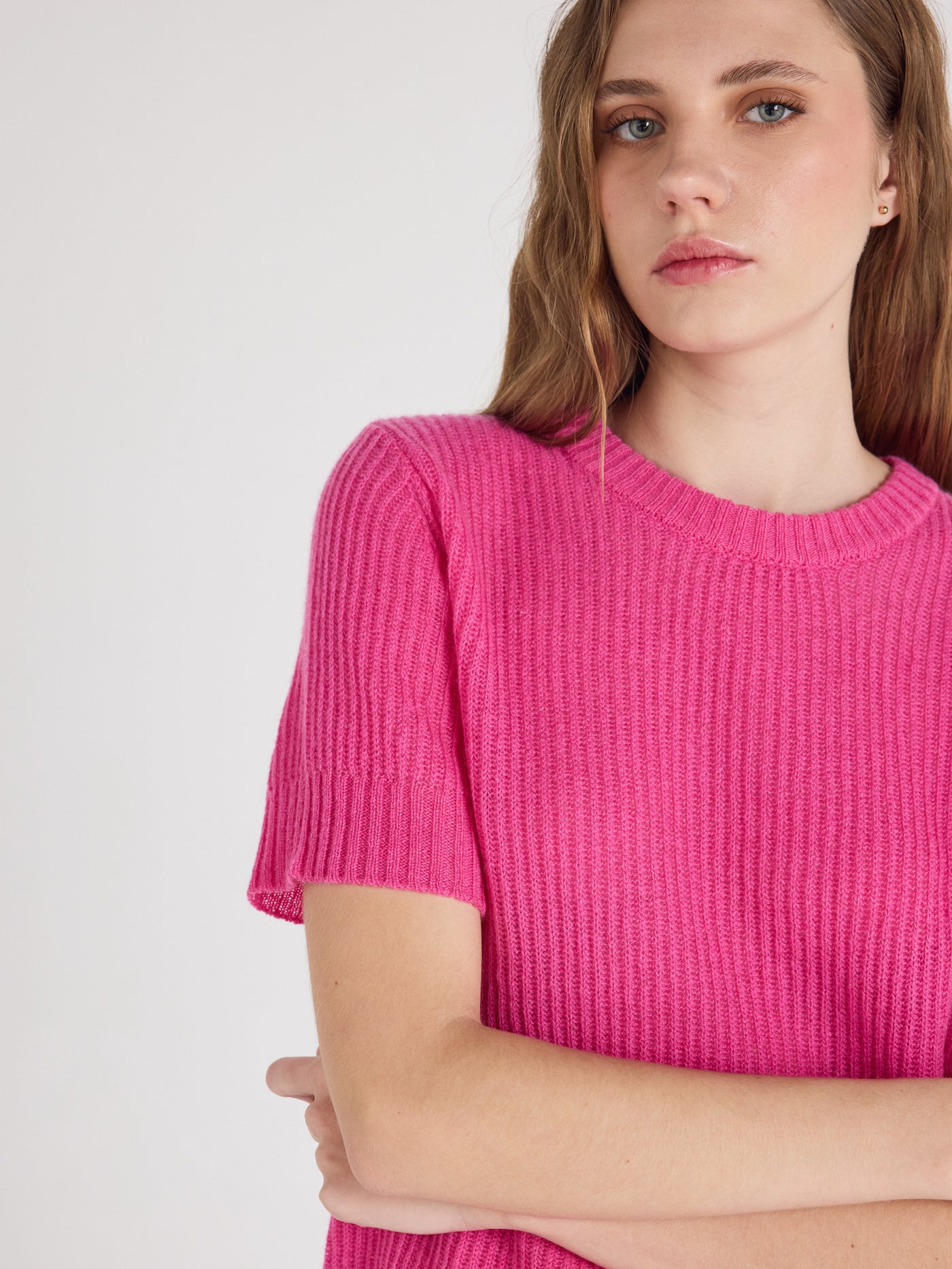 letizia - Pull col rond en cachemire - pink orchid