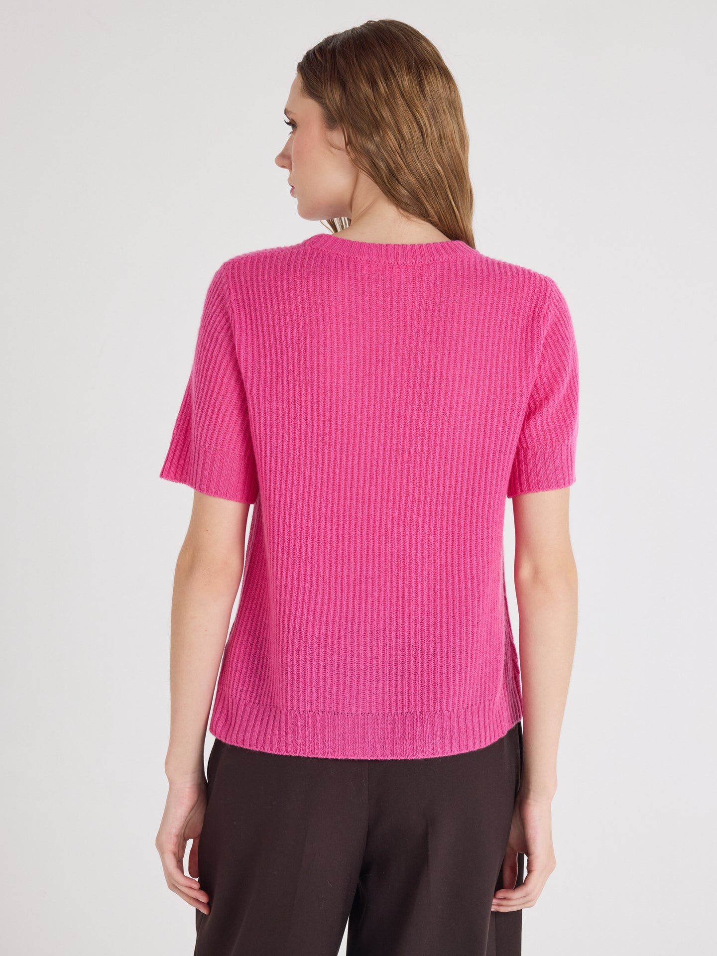 letizia - Maglione girocollo in cashmere - pink orchid