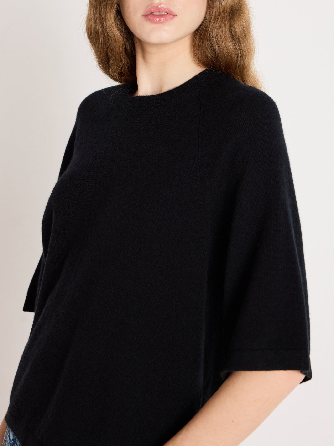 leana - 100% cashmere sweater - black