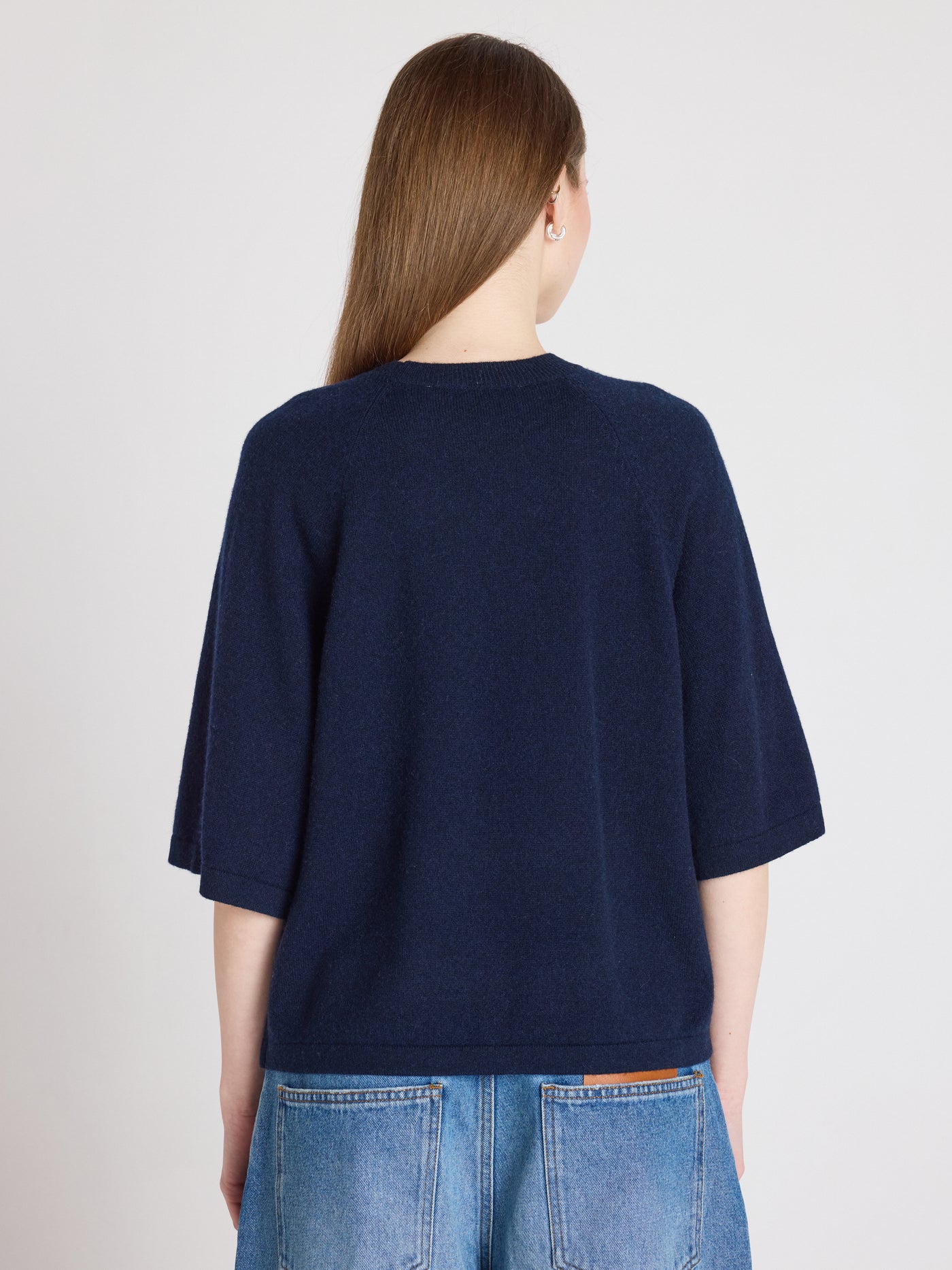 leana - 100% cashmere sweater - navy