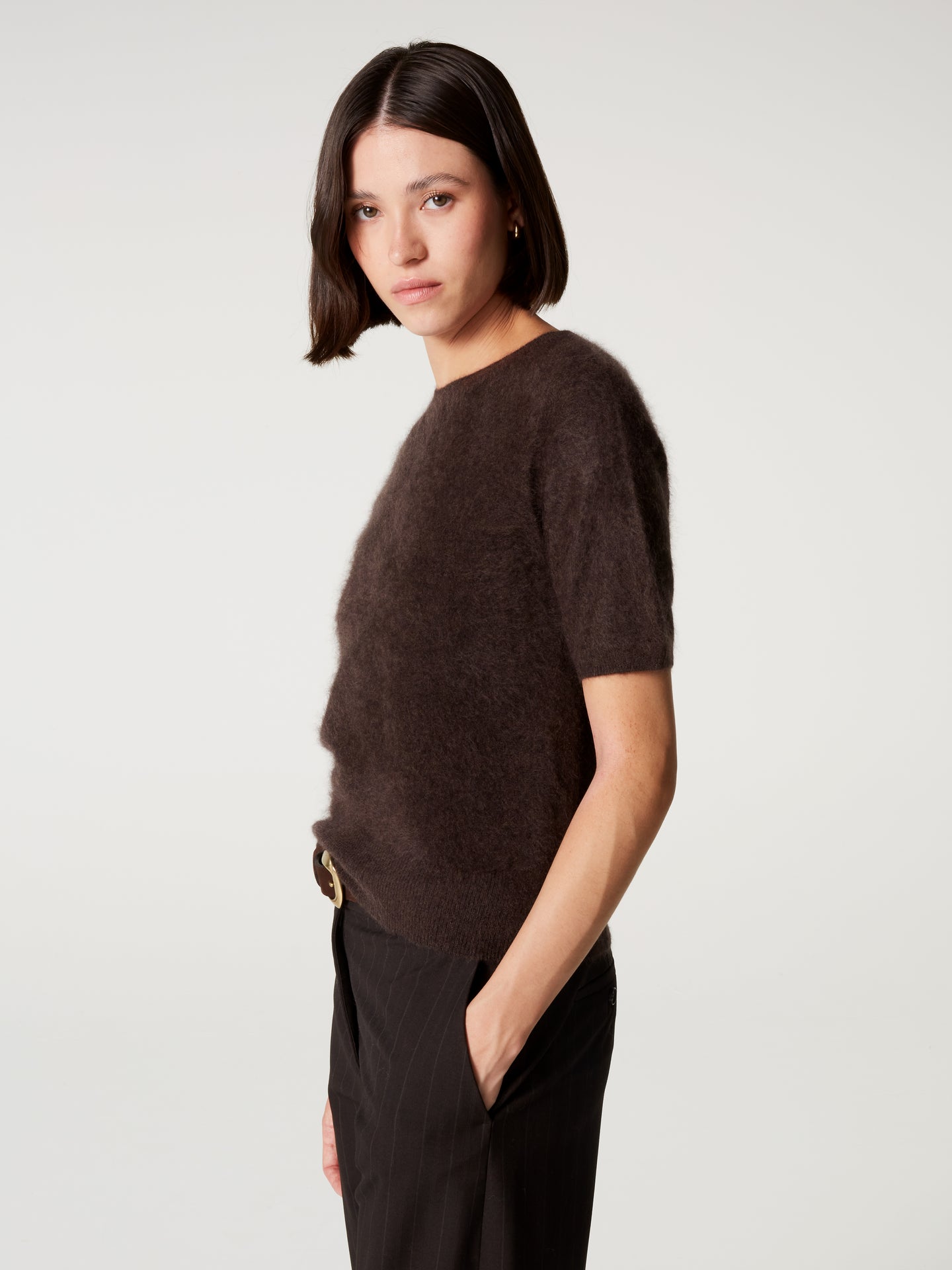 pull amaya - Cachemire brossé - brownie