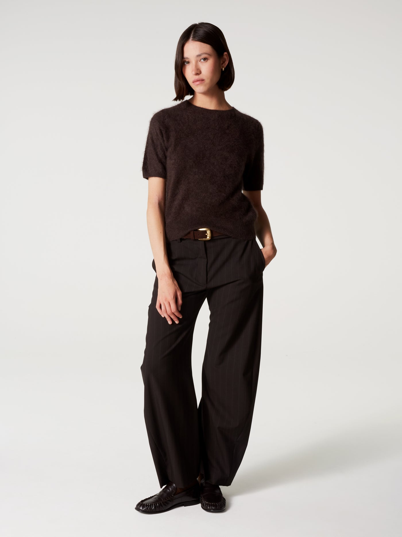 pull amaya - Cachemire brossé - brownie