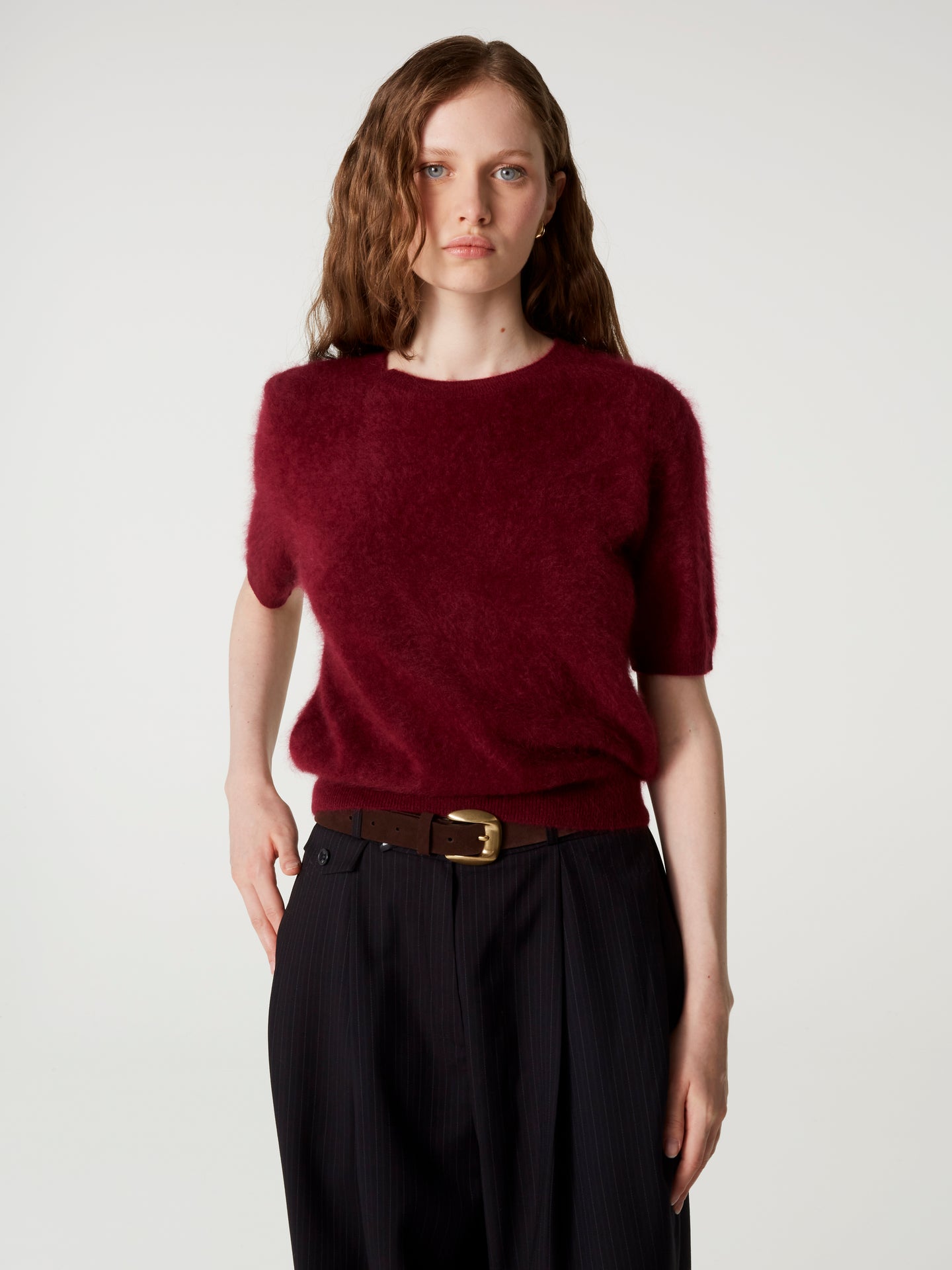pull amaya - Cachemire brossé - burgundy