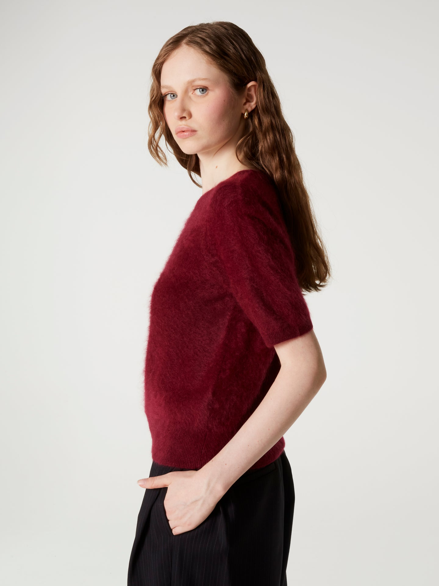 pull amaya - Cachemire brossé - burgundy