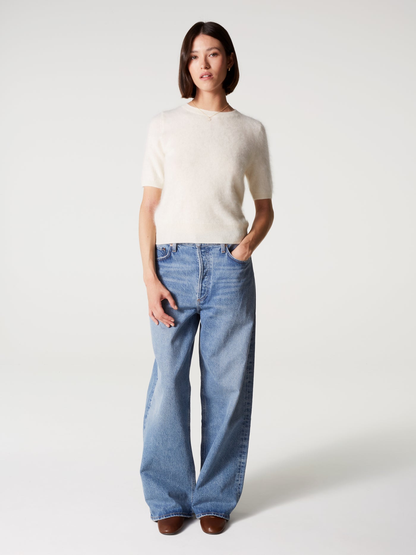pull amaya - Cachemire brossé - cream