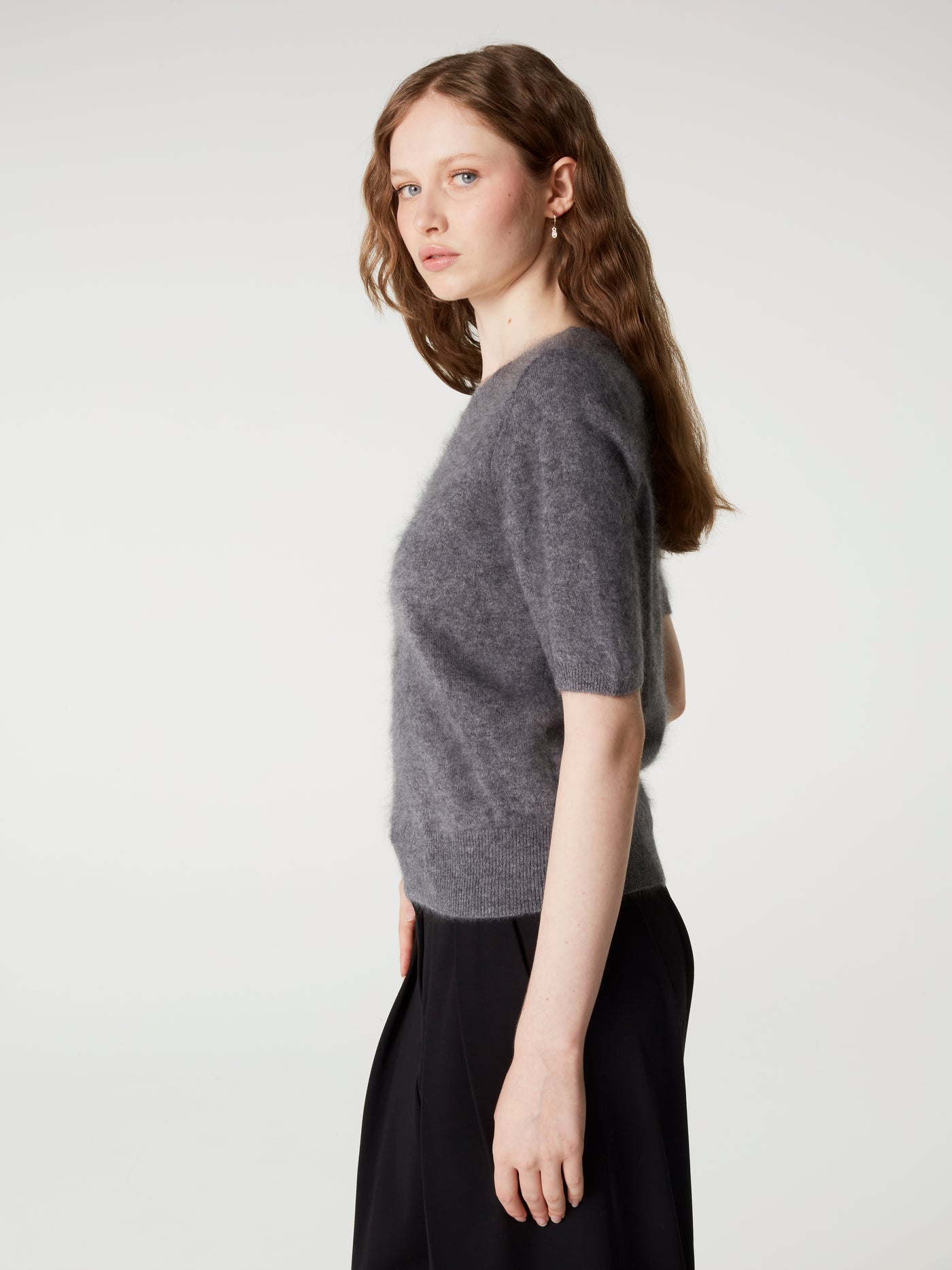 pull amaya - Cachemire brossé - dark heather grey