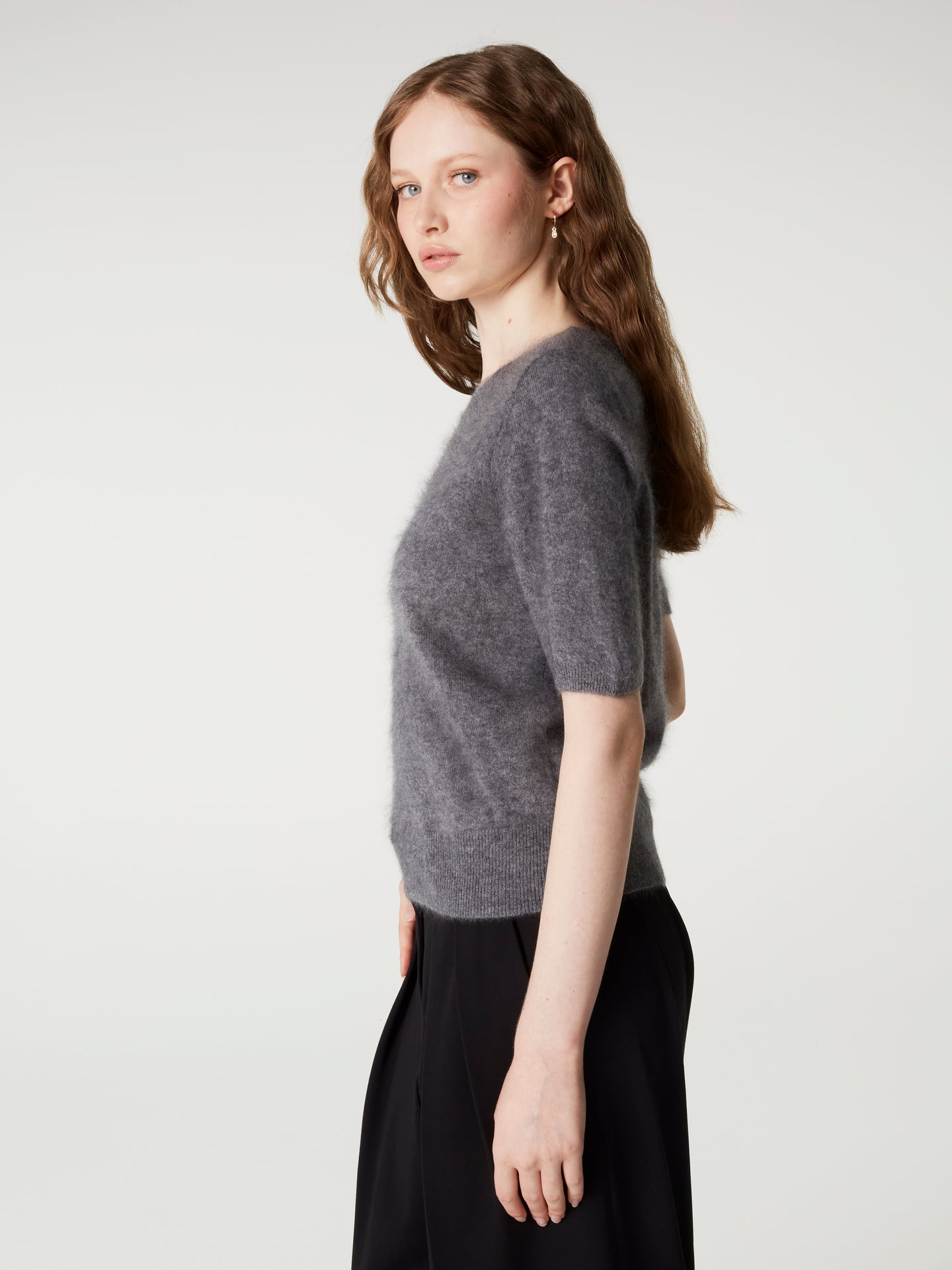 pull amaya - Cachemire brossé - dark heather grey