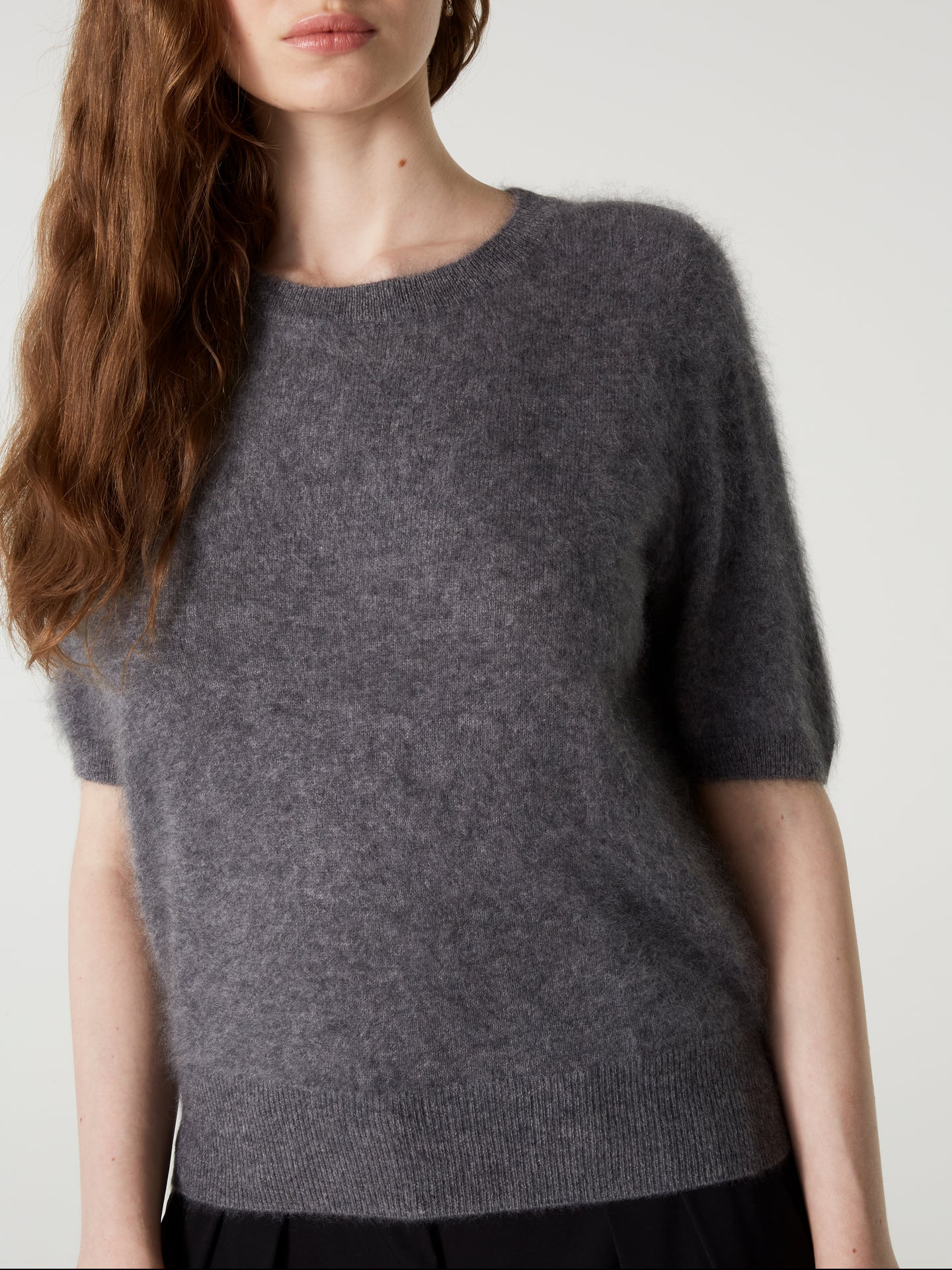 pull amaya - Cachemire brossé - dark heather grey