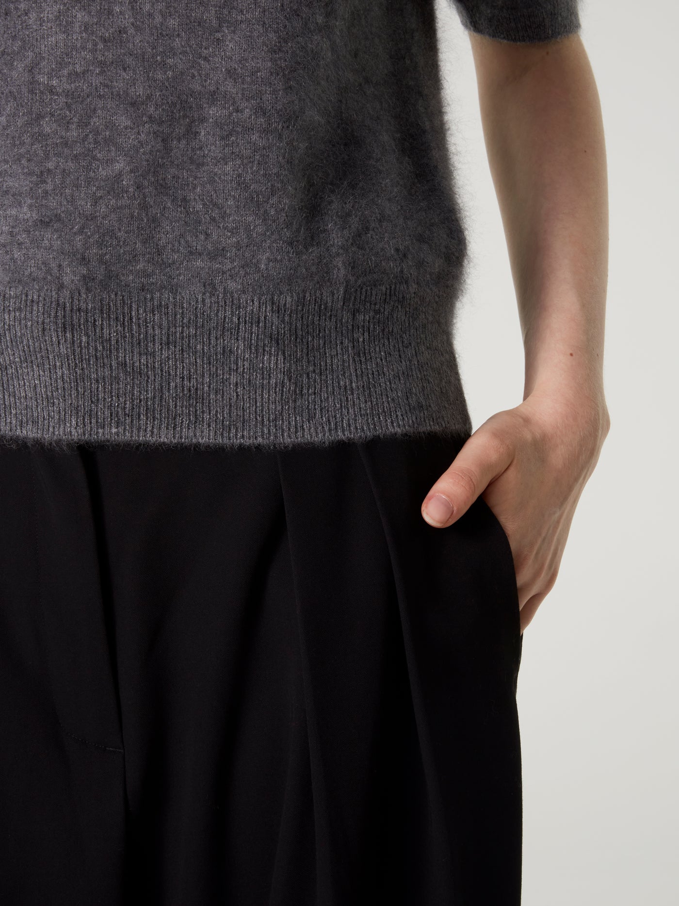 pull amaya - Cachemire brossé - dark heather grey