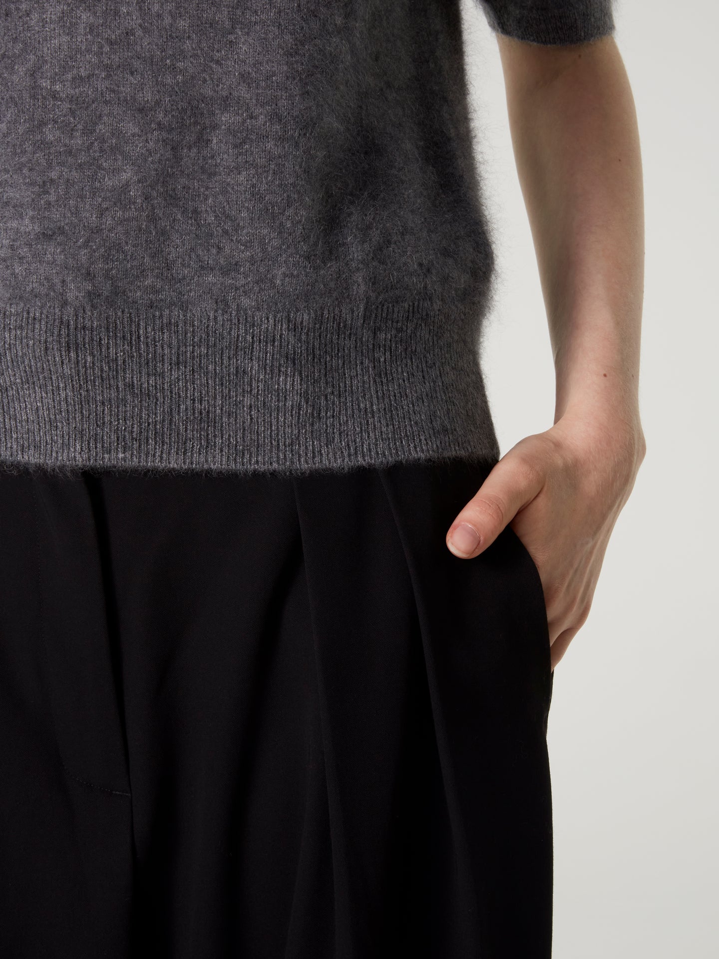 pull amaya - Cachemire brossé - dark heather grey
