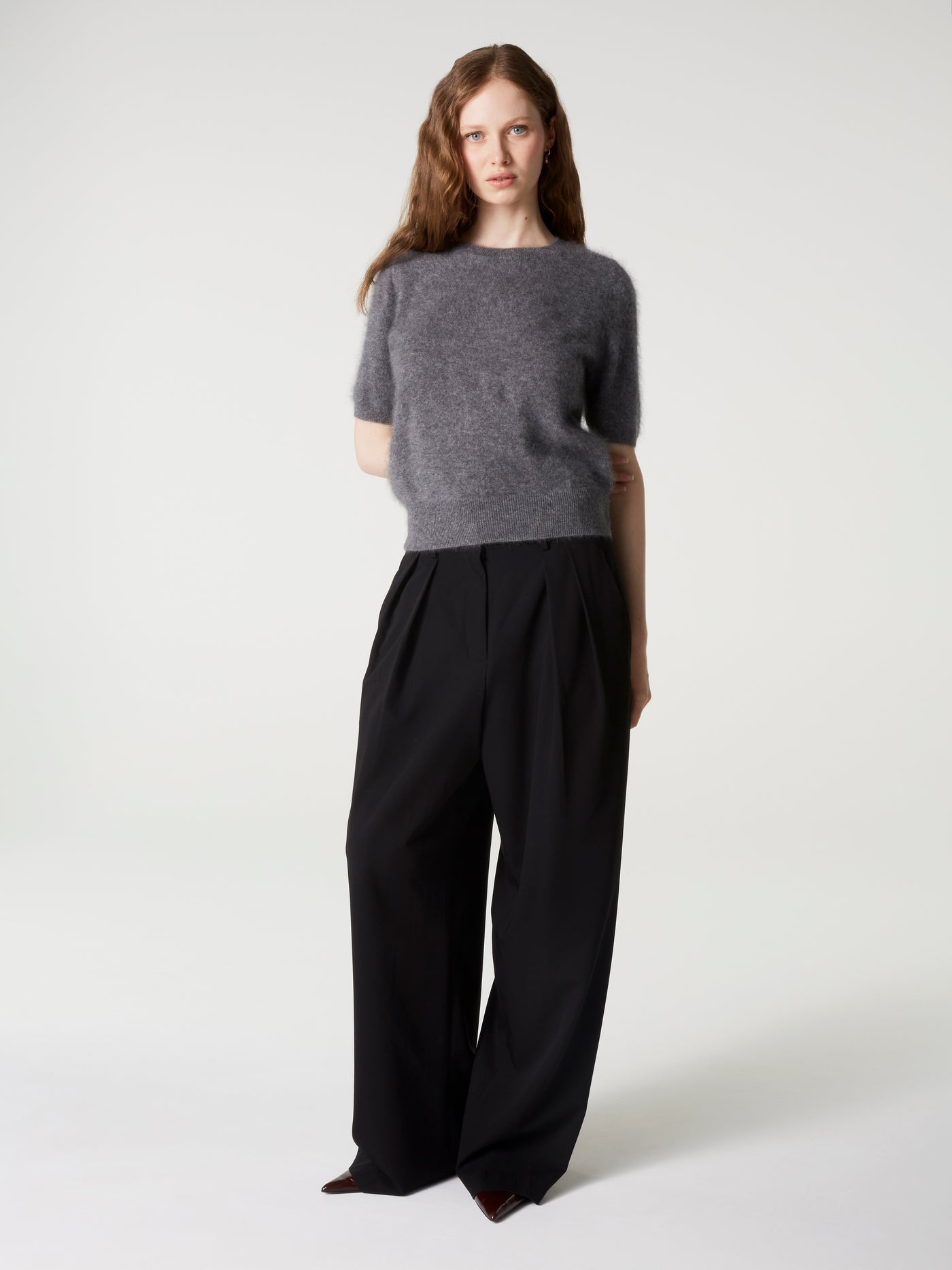pull amaya - Cachemire brossé - dark heather grey