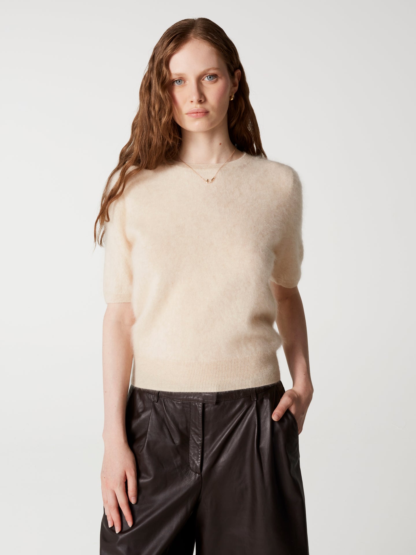 pull amaya - Cachemire brossé - light beige