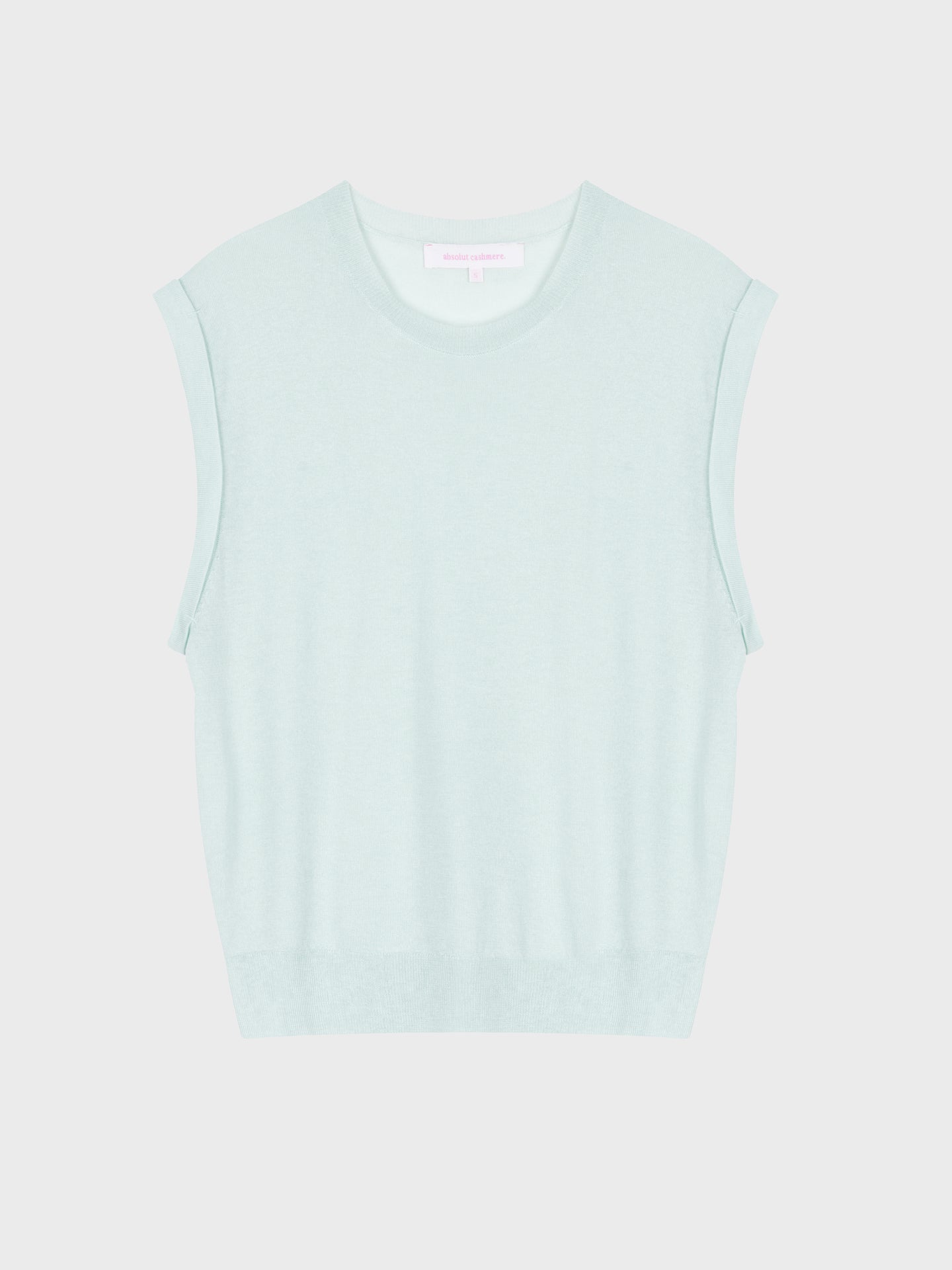 mouwloze trui naomi - lyocell en kasjmier - mint
