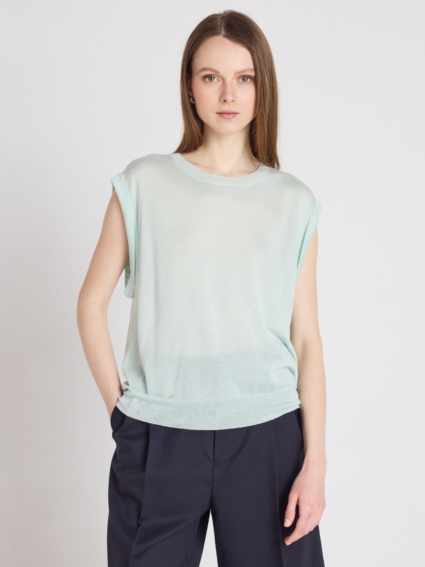 Naomi - Sleeveless sweater - mint