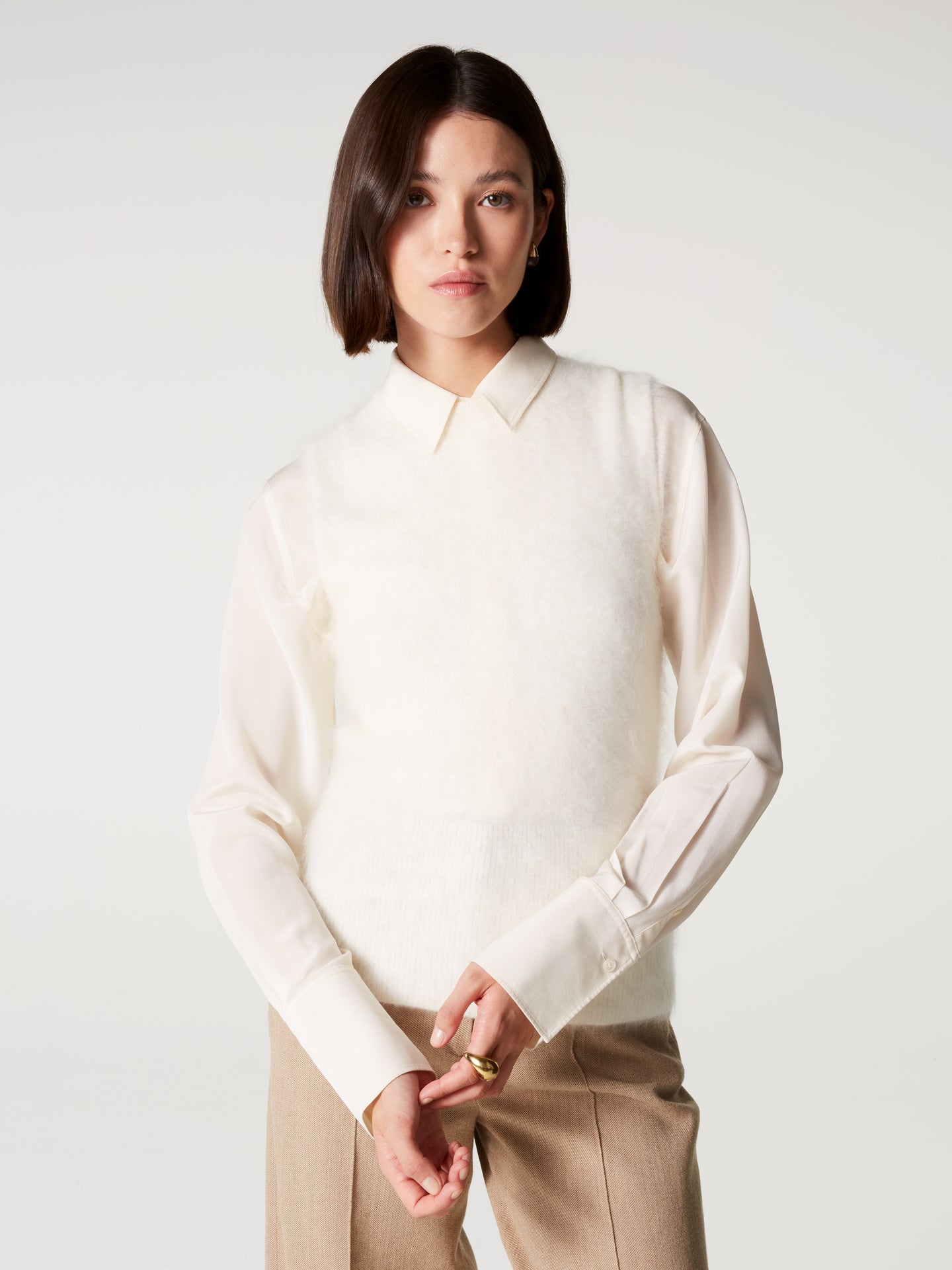 pull madeleine - Cachemire brossé - cream