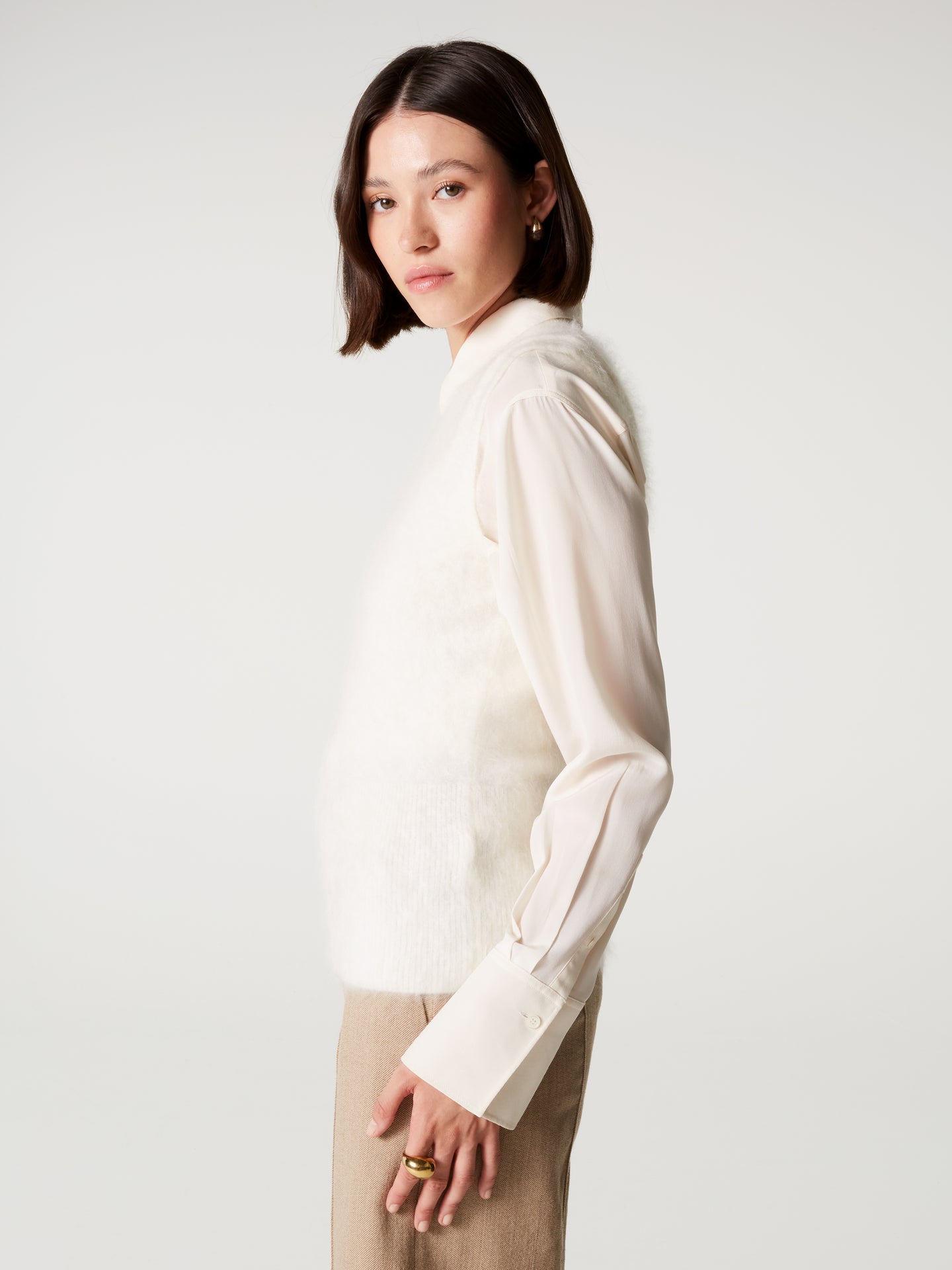 pull madeleine - Cachemire brossé - cream