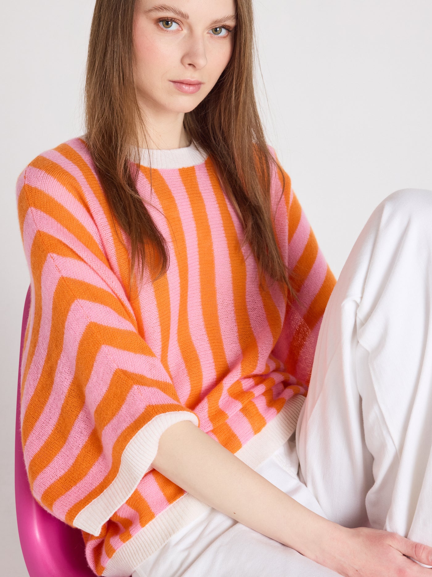 nettie - Pull 100% cachemire - pink