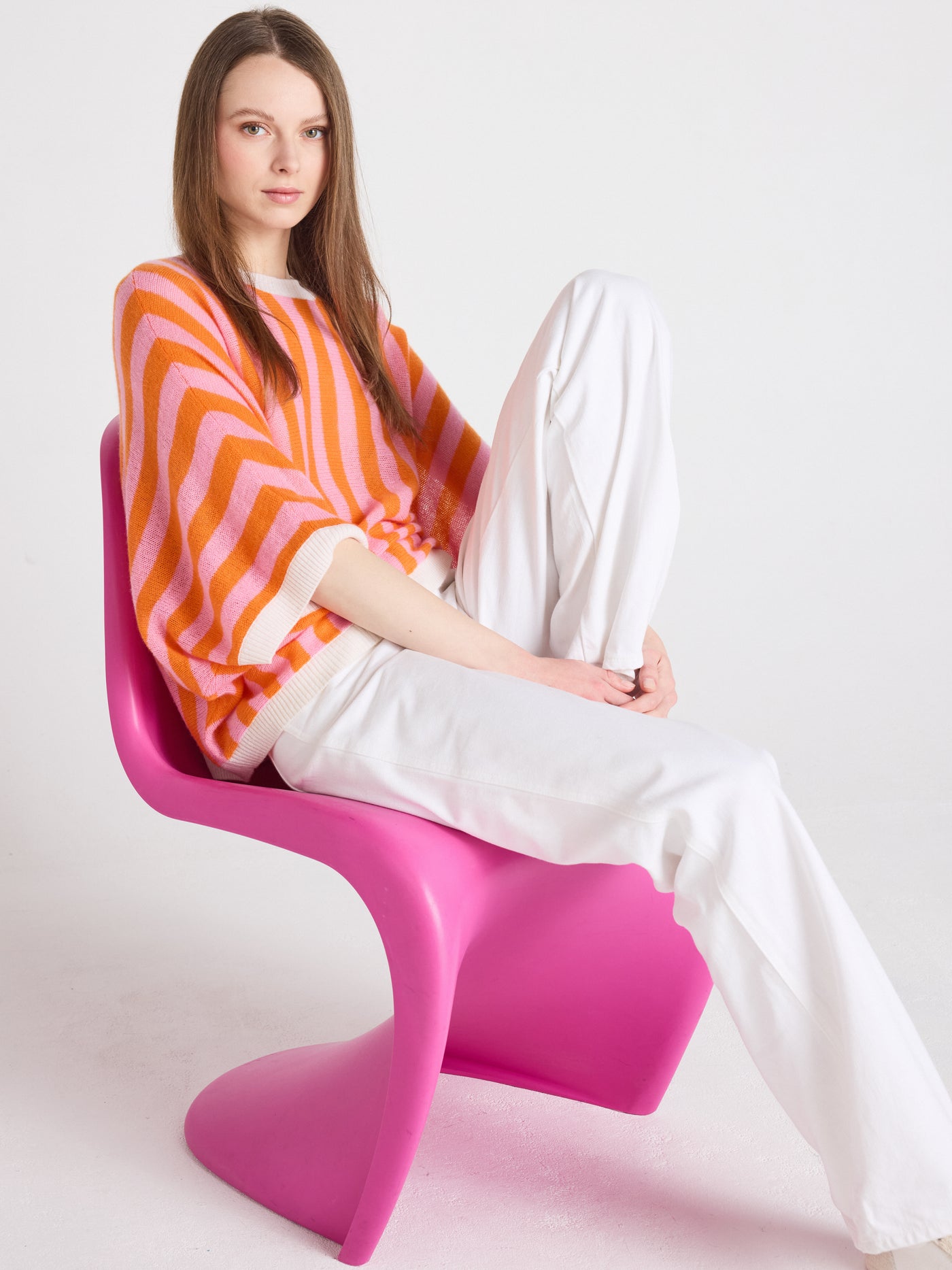 nettie - Pull 100% cachemire - pink