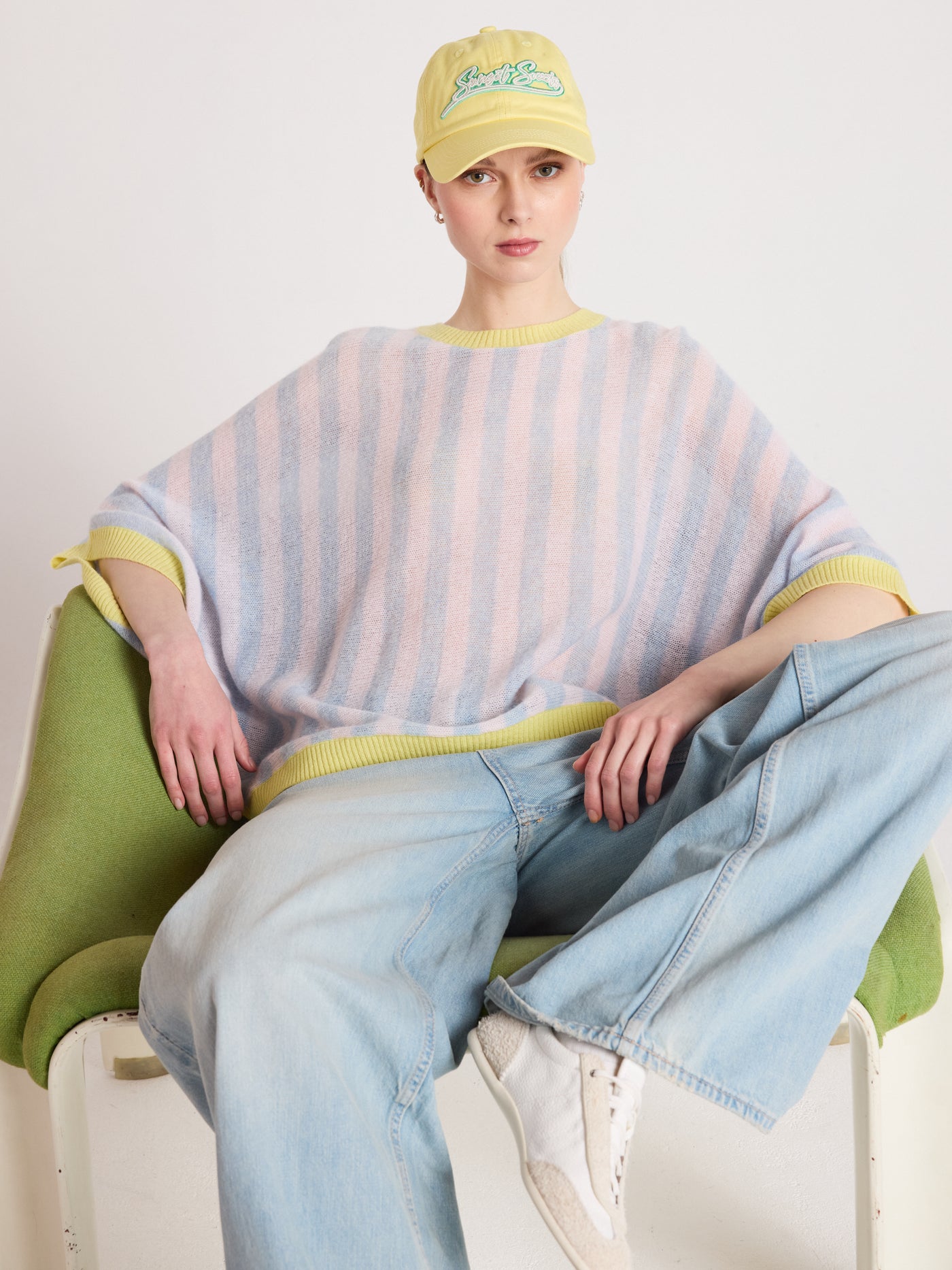 nettie - Pull 100% cachemire - sky