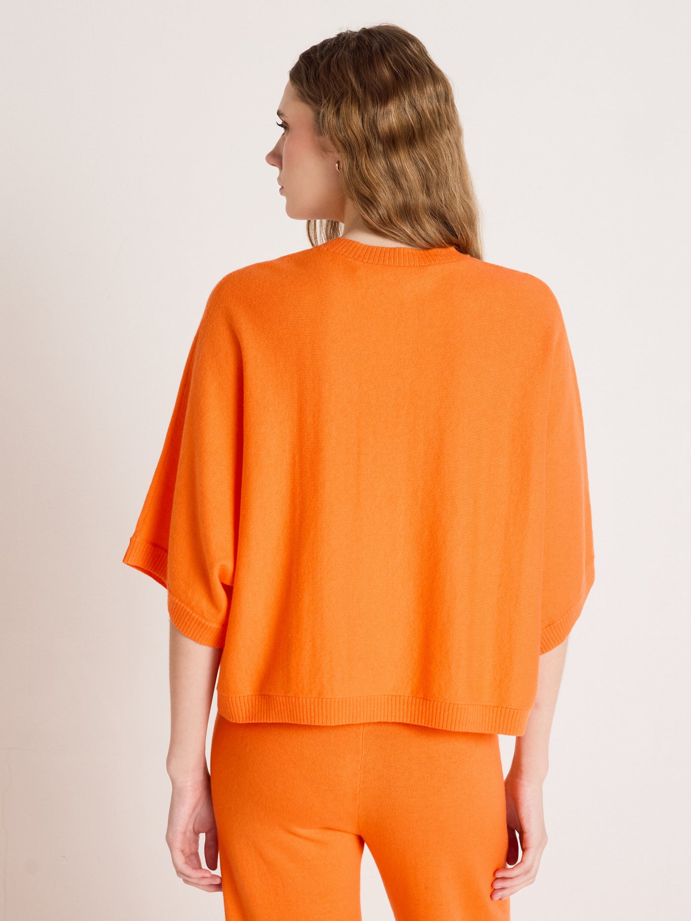 Quinn - Baumwoll-Kaschmirpullover - clementine