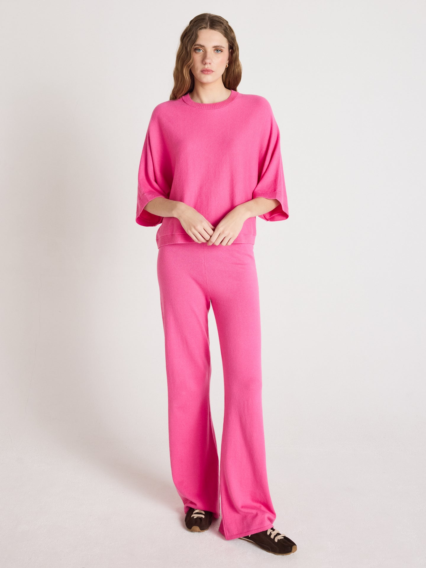 Quinn - Baumwoll-Kaschmirpullover - flamingo pink