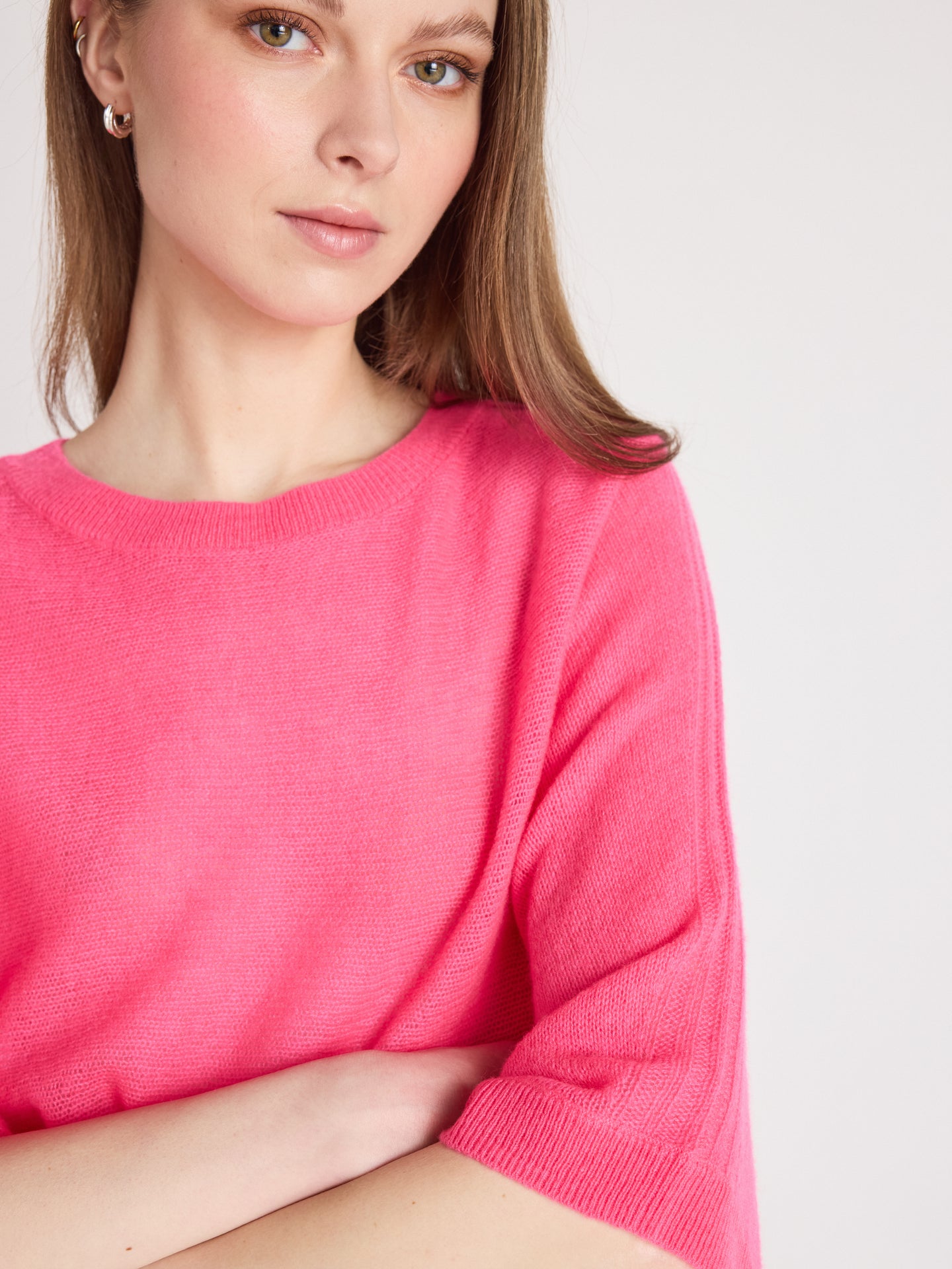 Benedicta - Pullover aus 100 % Kaschmir - fuchsia