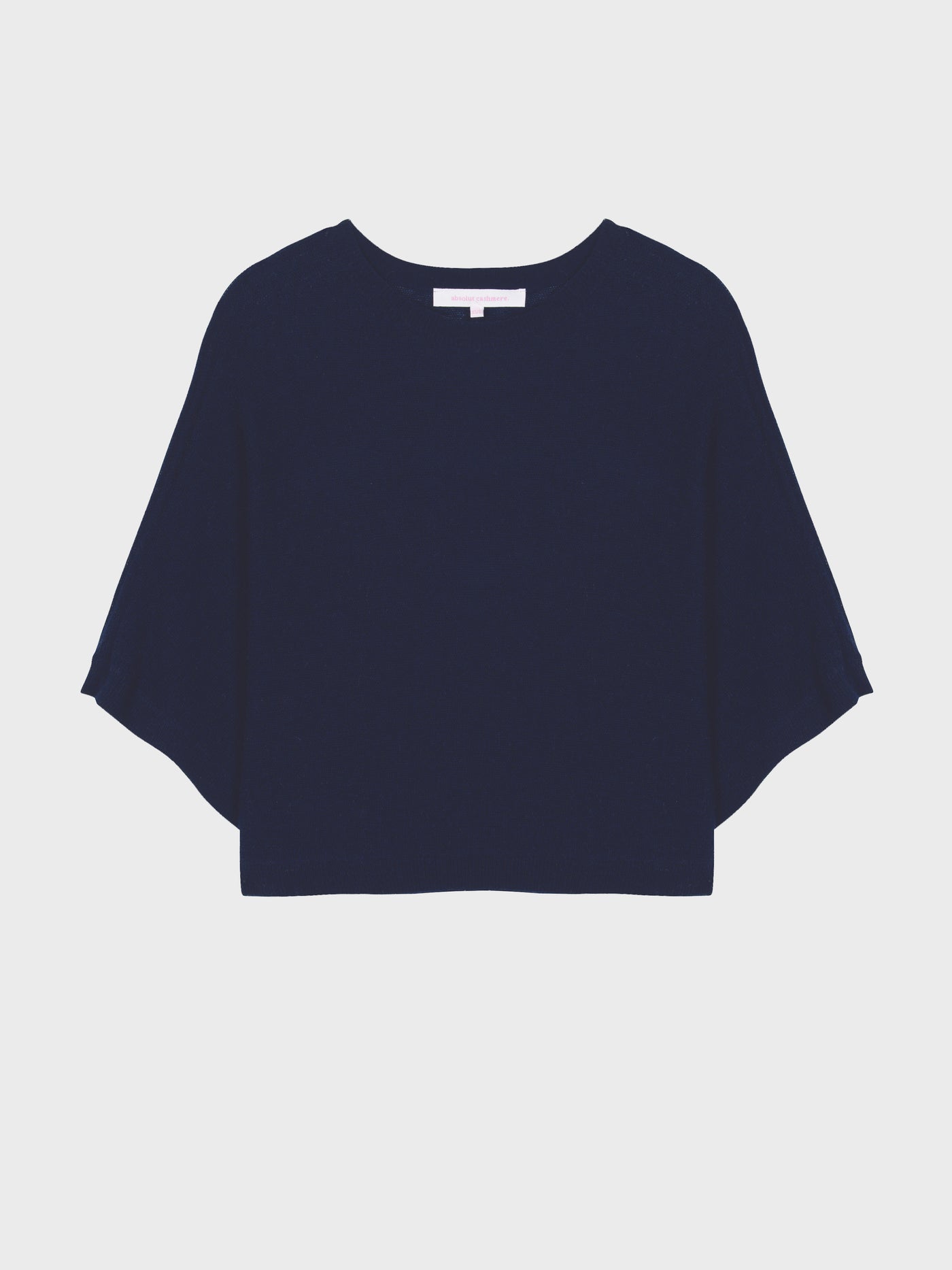benedicta poncho sweater - light cashmere - navy