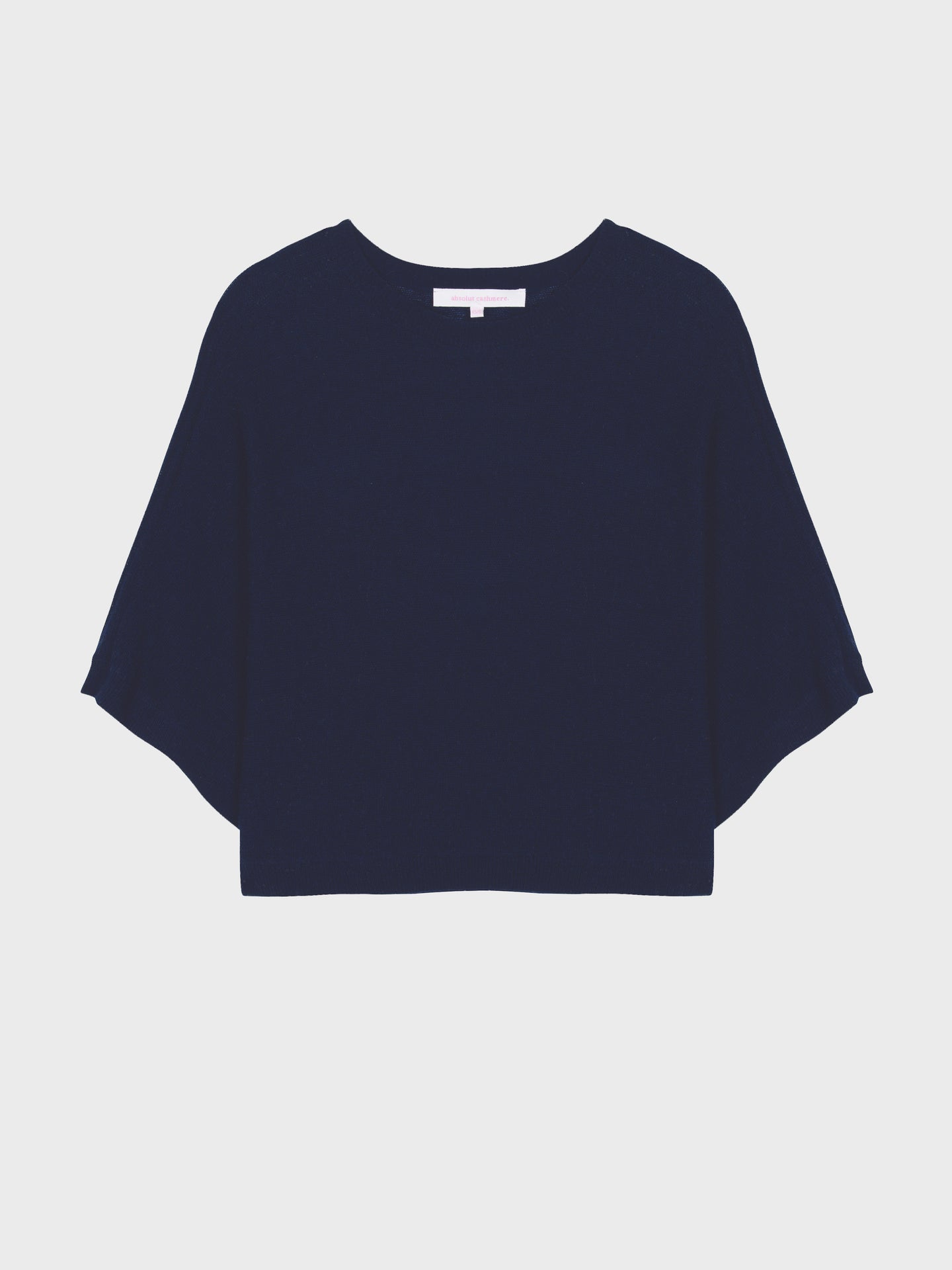 benedicta poncho sweater - light cashmere - navy