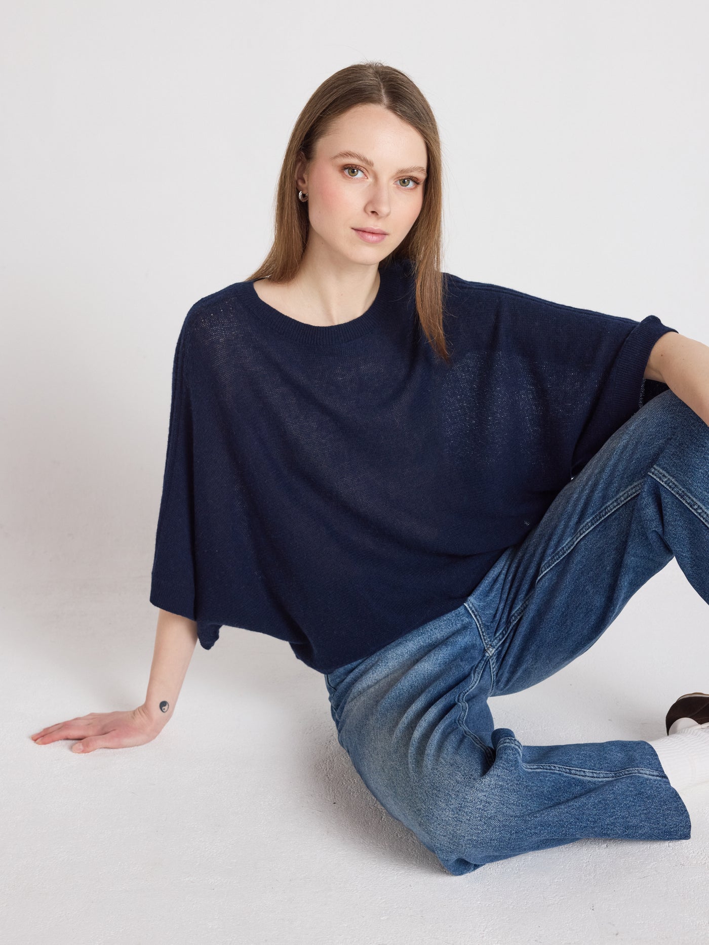 benedicta - Pull 100% cachemire - navy