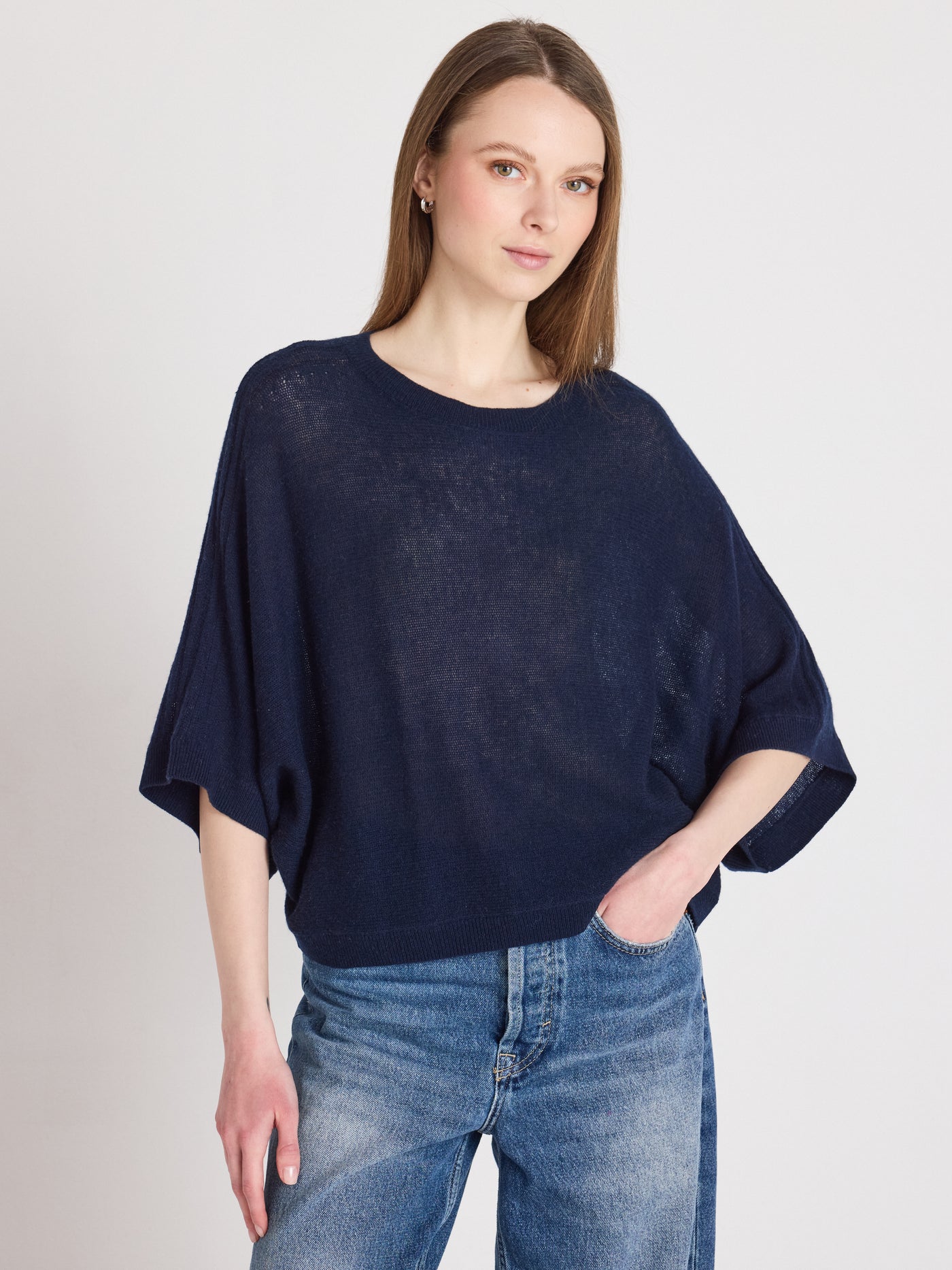 benedicta - Pull 100% cachemire - navy