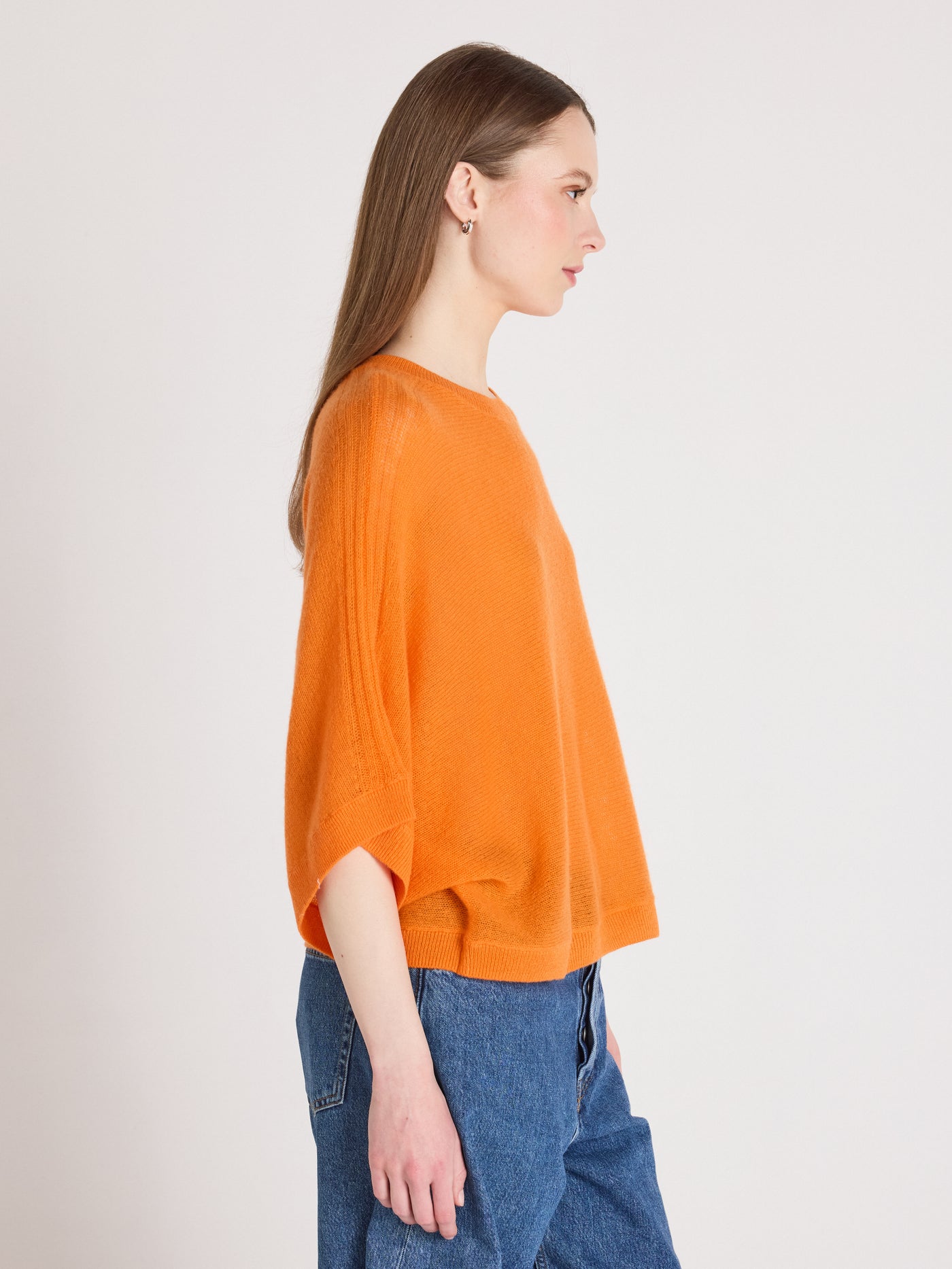 benedicta - Pull 100% cachemire - tangerine