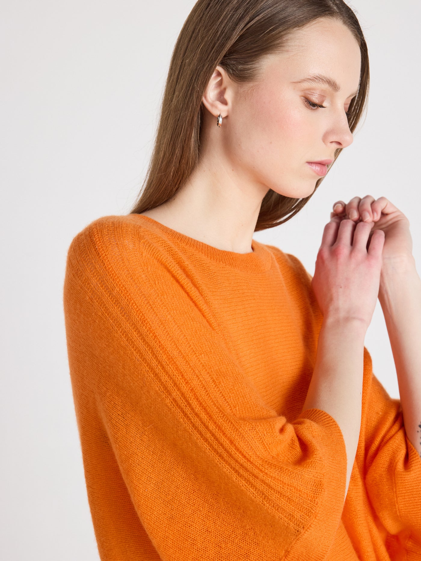 benedicta - Pull 100% cachemire - tangerine