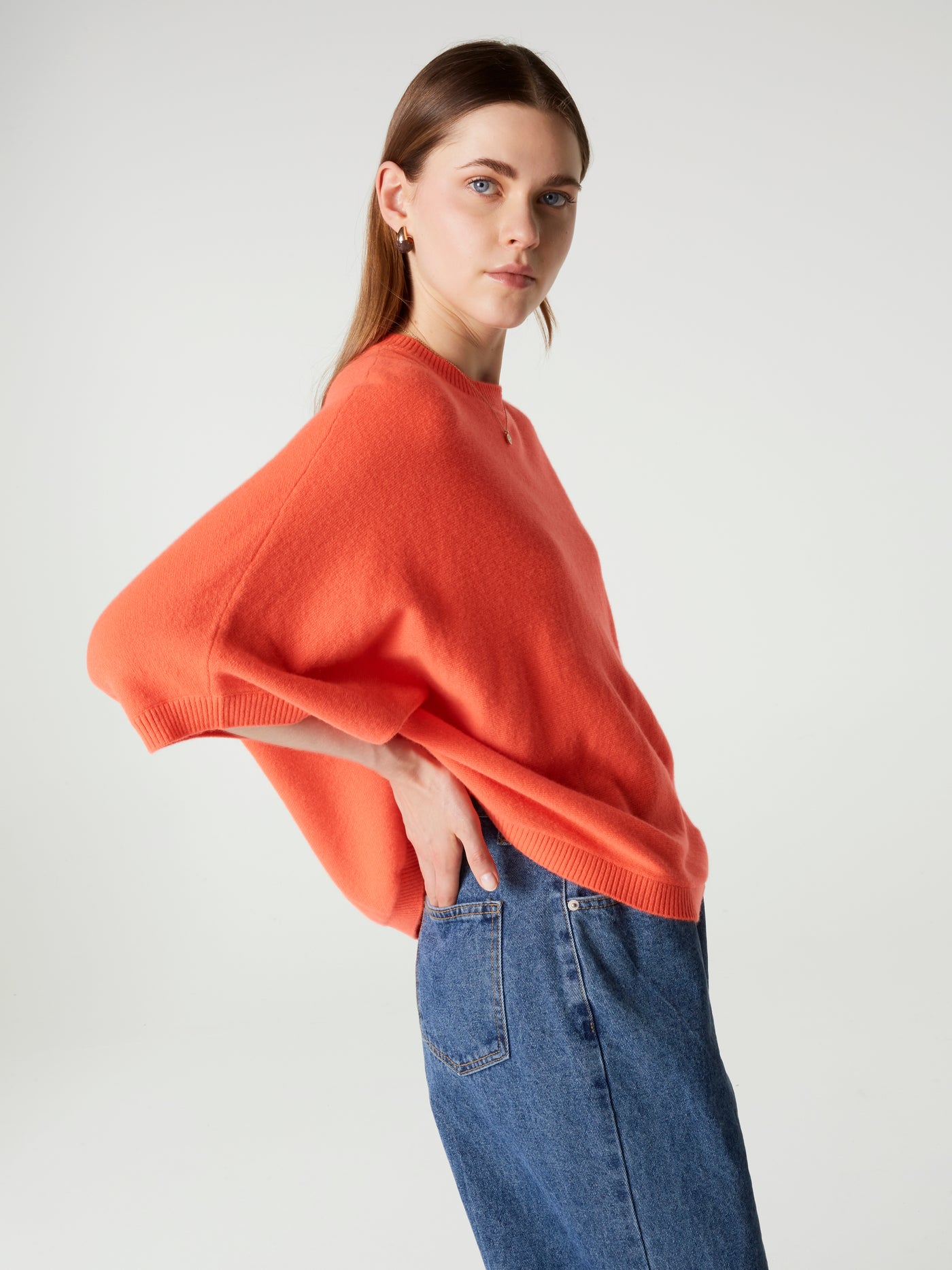 pull bettina - Cachemire - coral neon