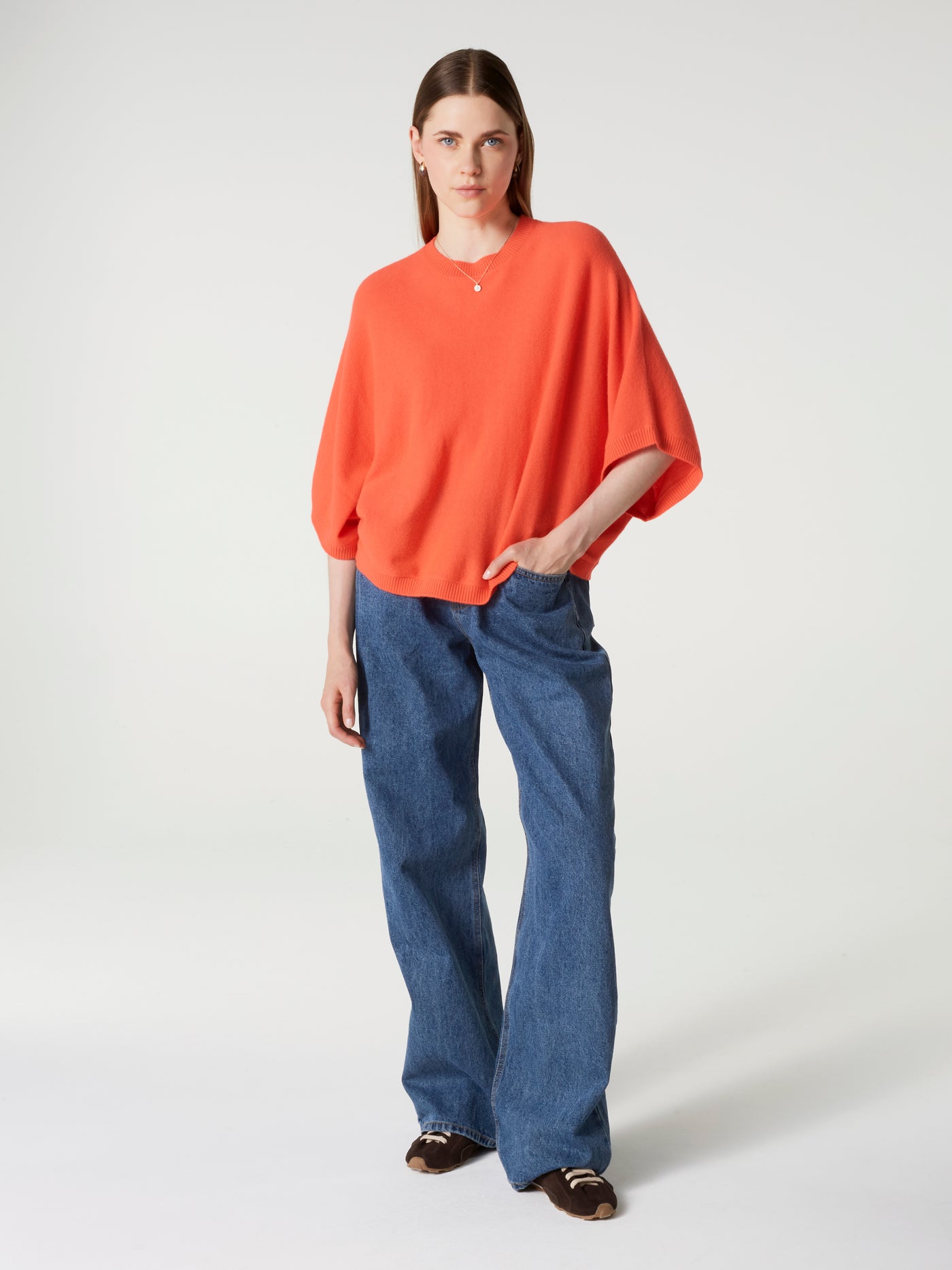 pull bettina - Cachemire - coral neon