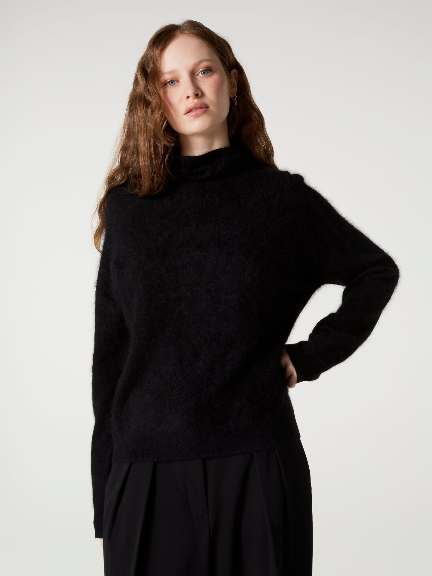 pull solange - Cachemire brossé - black