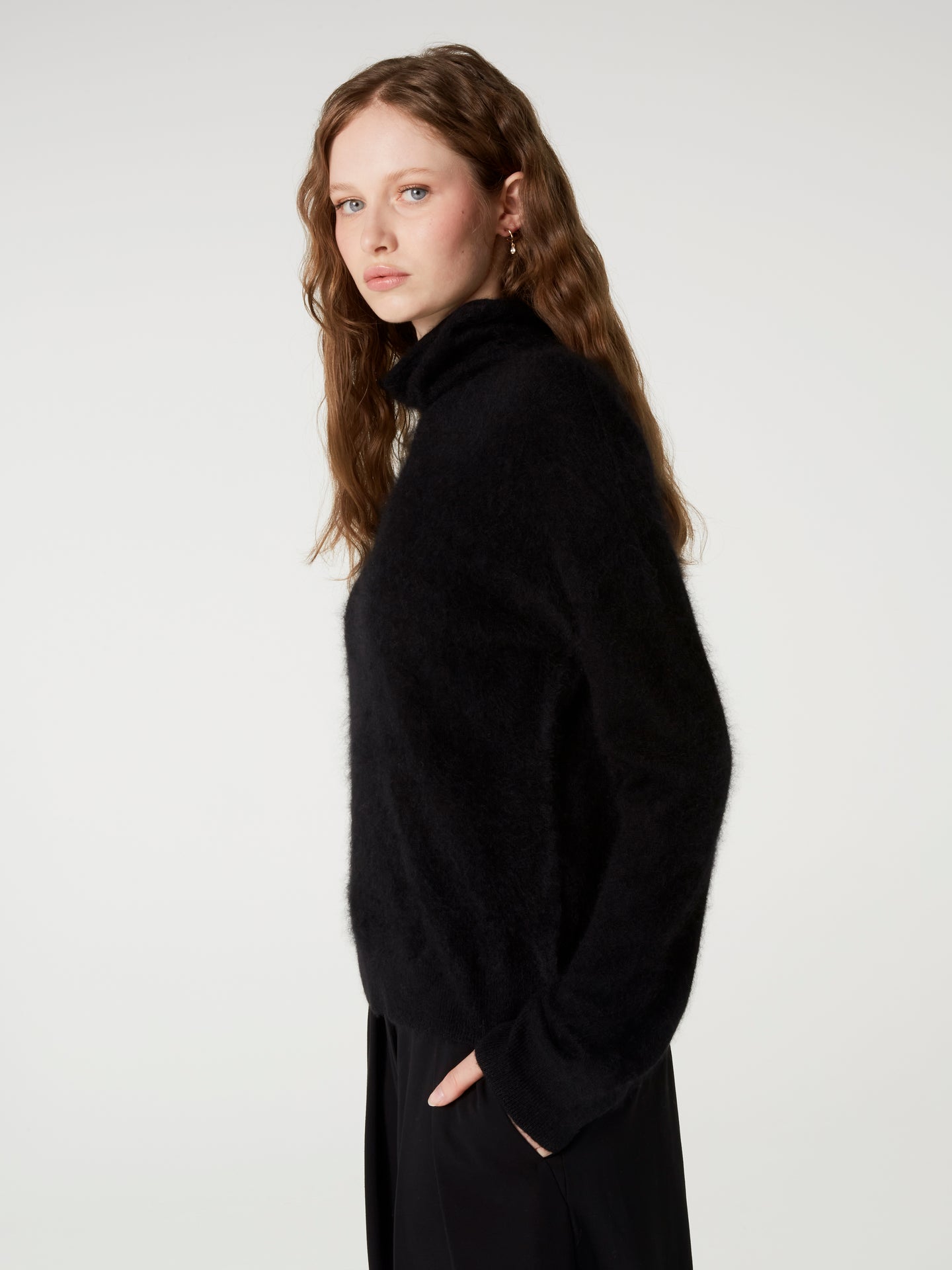 pull solange - Cachemire brossé - black