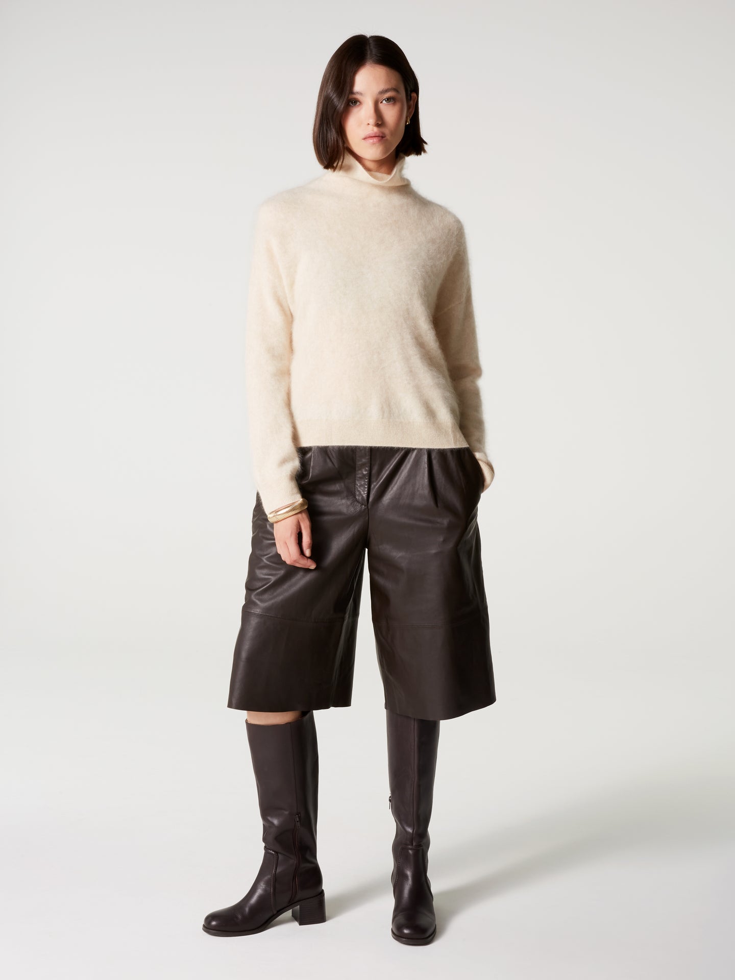 pull solange - Cachemire brossé - light beige
