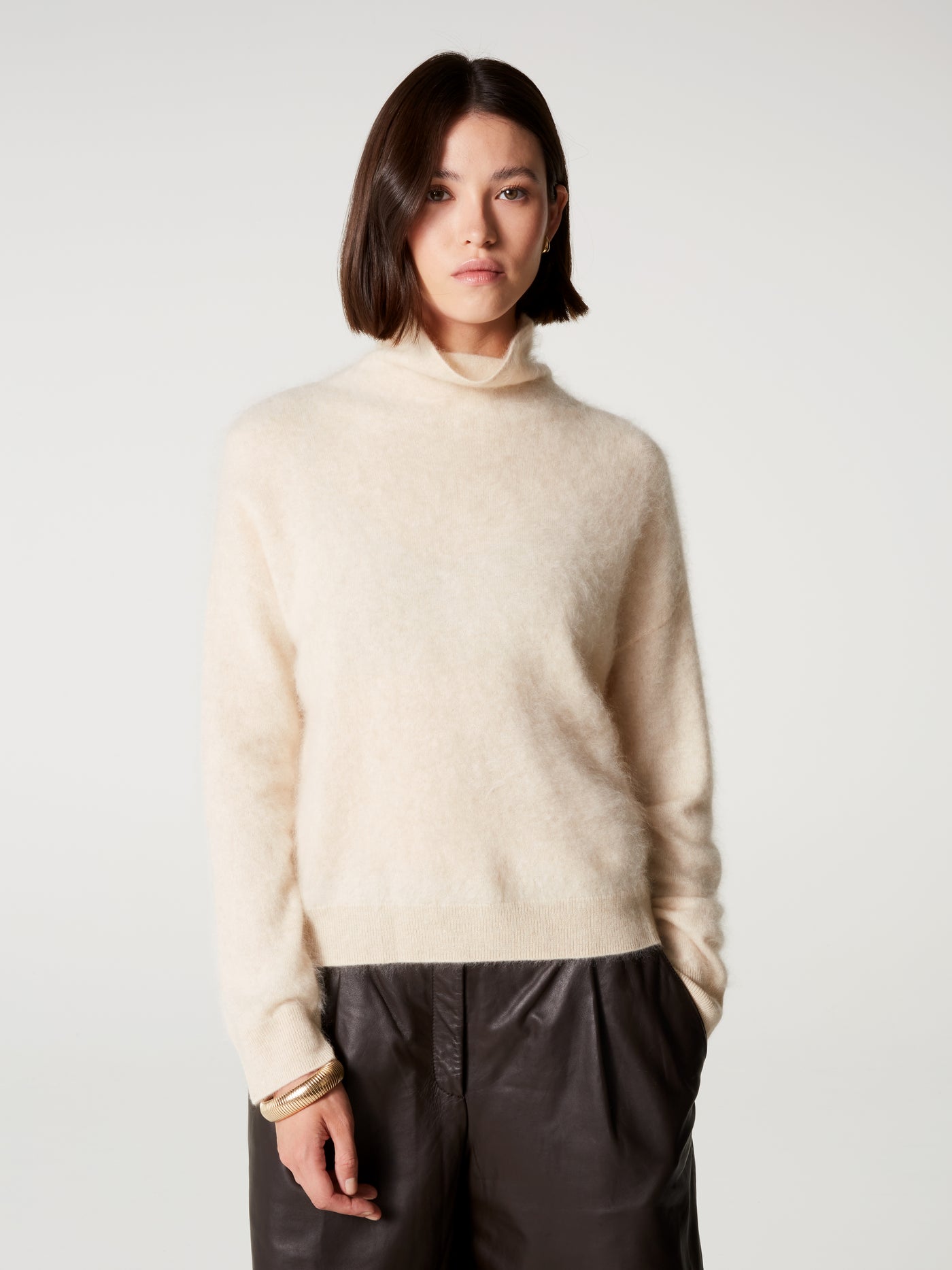 pull solange - Cachemire brossé - light beige