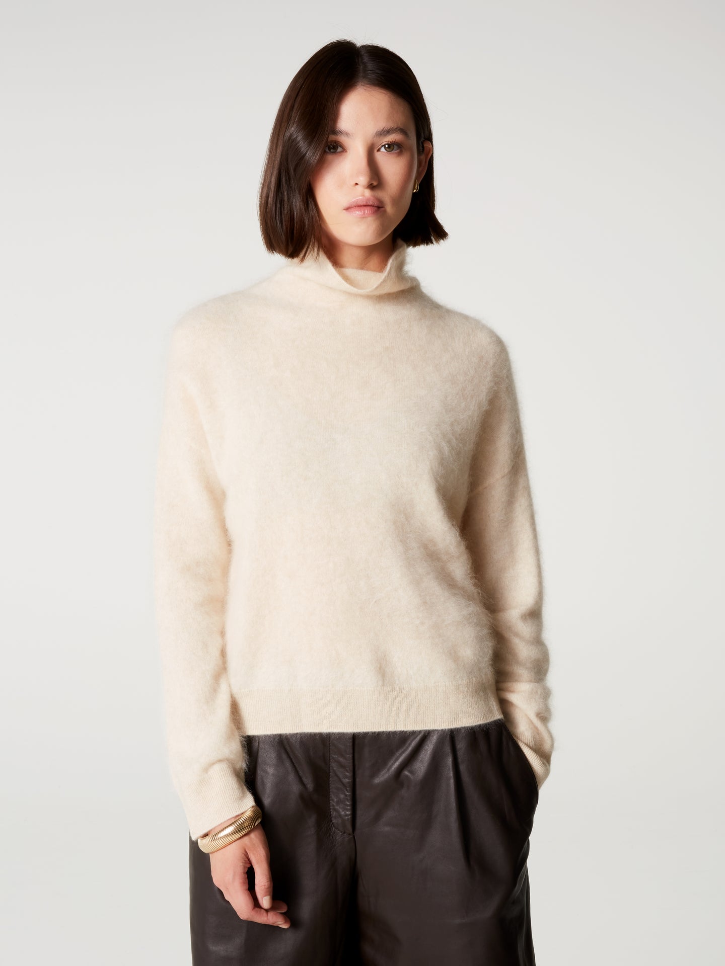 pull solange - Cachemire brossé - light beige
